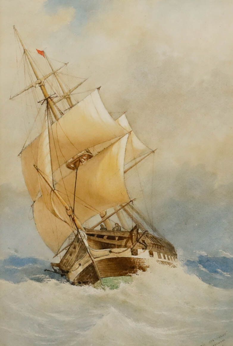 J. G Framed Mid 19th Century Watercolour, The Merchant Of Shoreham photo furniture
