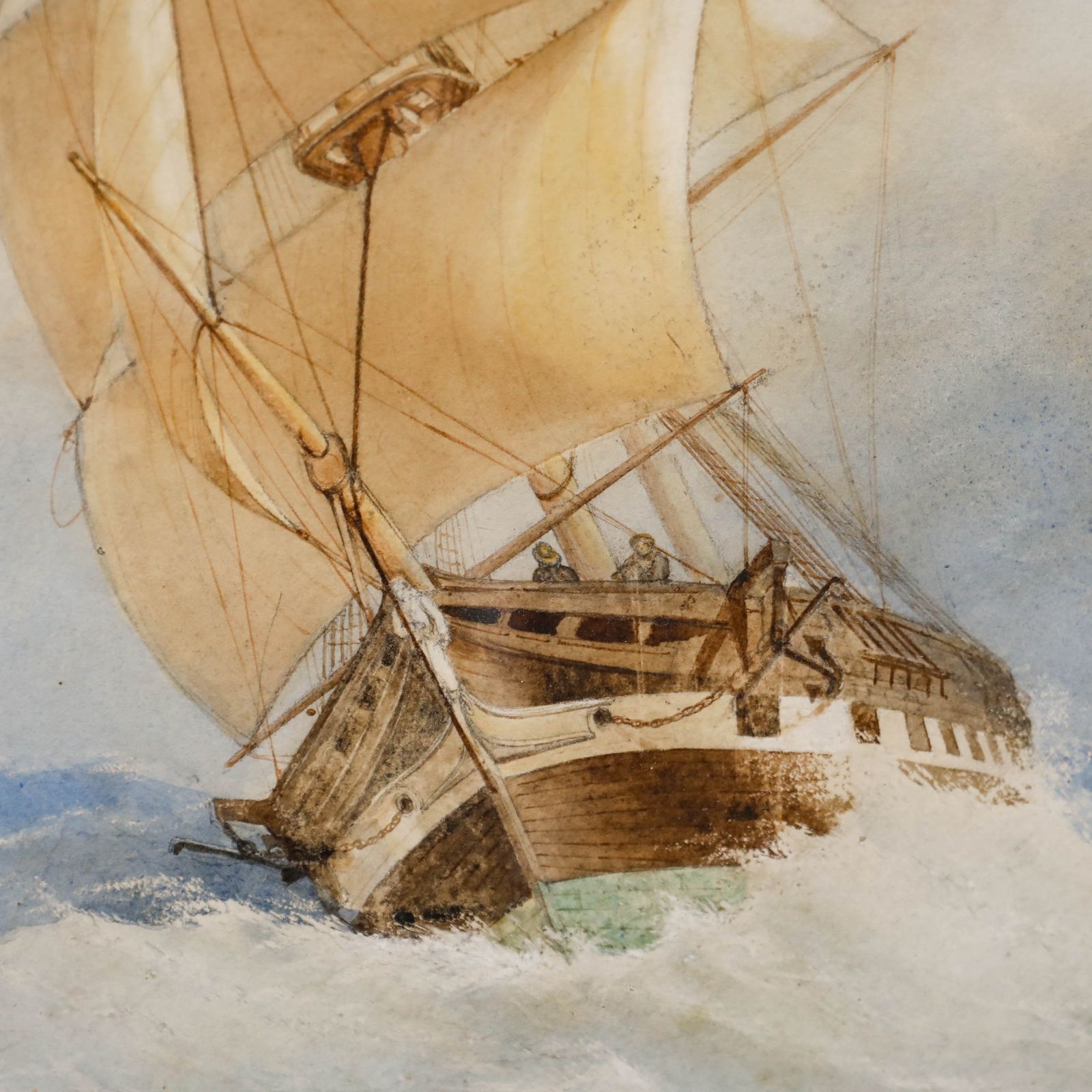 J. G Framed Mid 19th Century Watercolour, The Merchant Of Shoreham photo Art