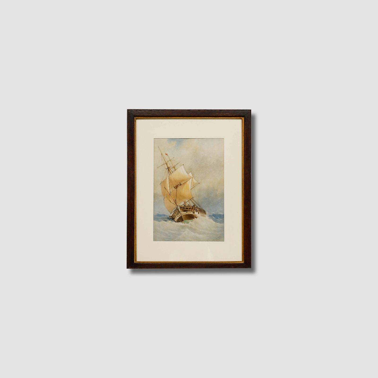 J. G Framed Mid 19th Century Watercolour, The Merchant Of Shoreham photo buy