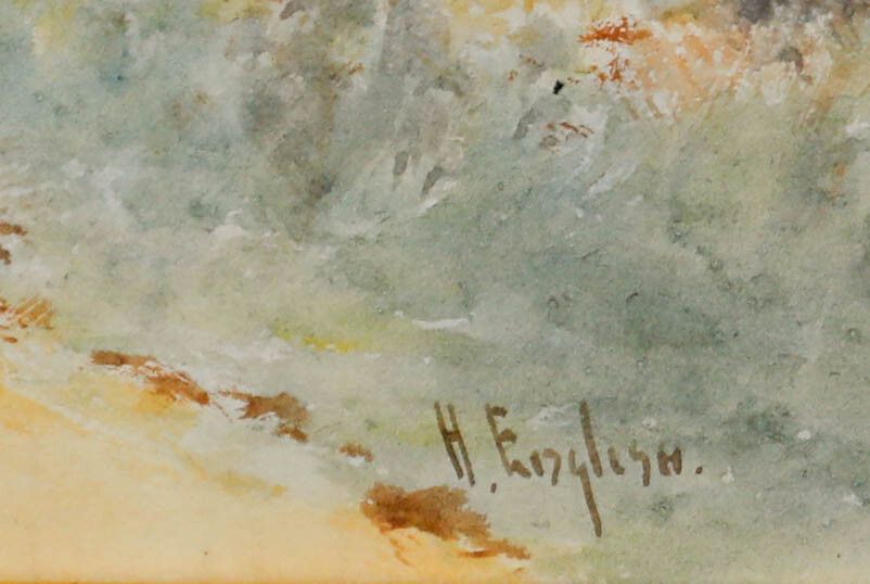 Harold M. English (1890 1953) Framed Watercolour, The Gorse Hedge, Rushwick photo vinterior