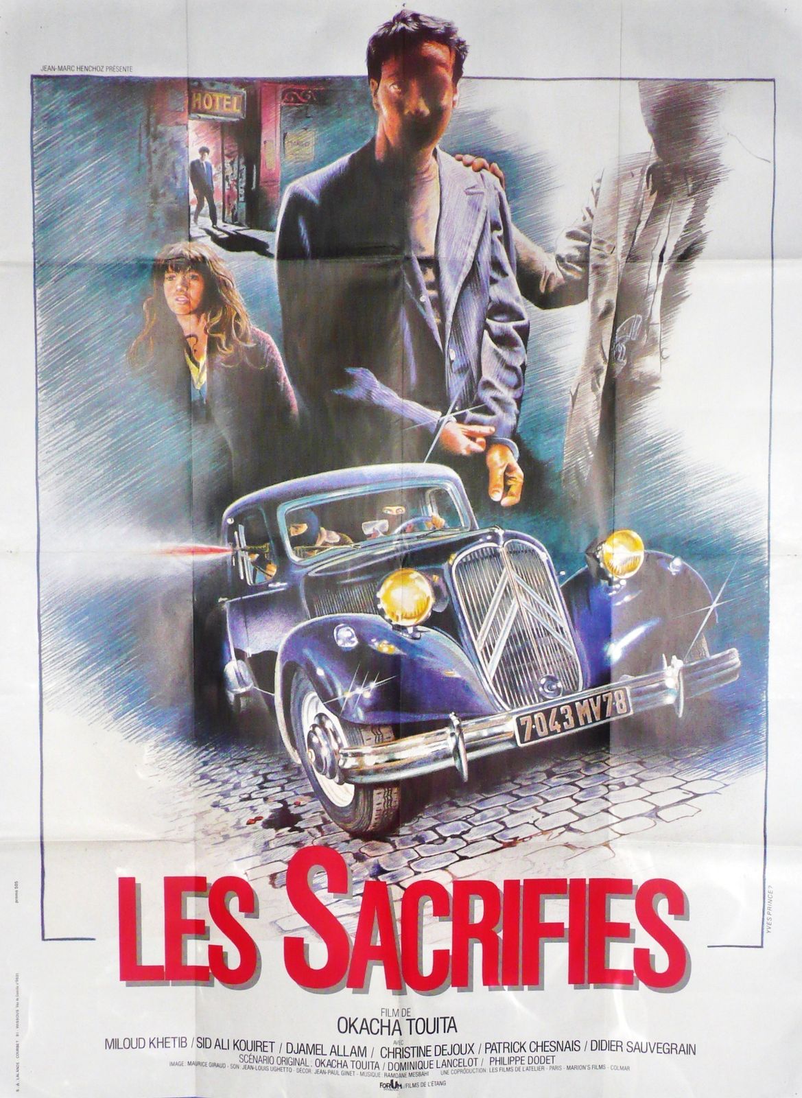 Les Sacrifies , Original French Movie Poster,1983