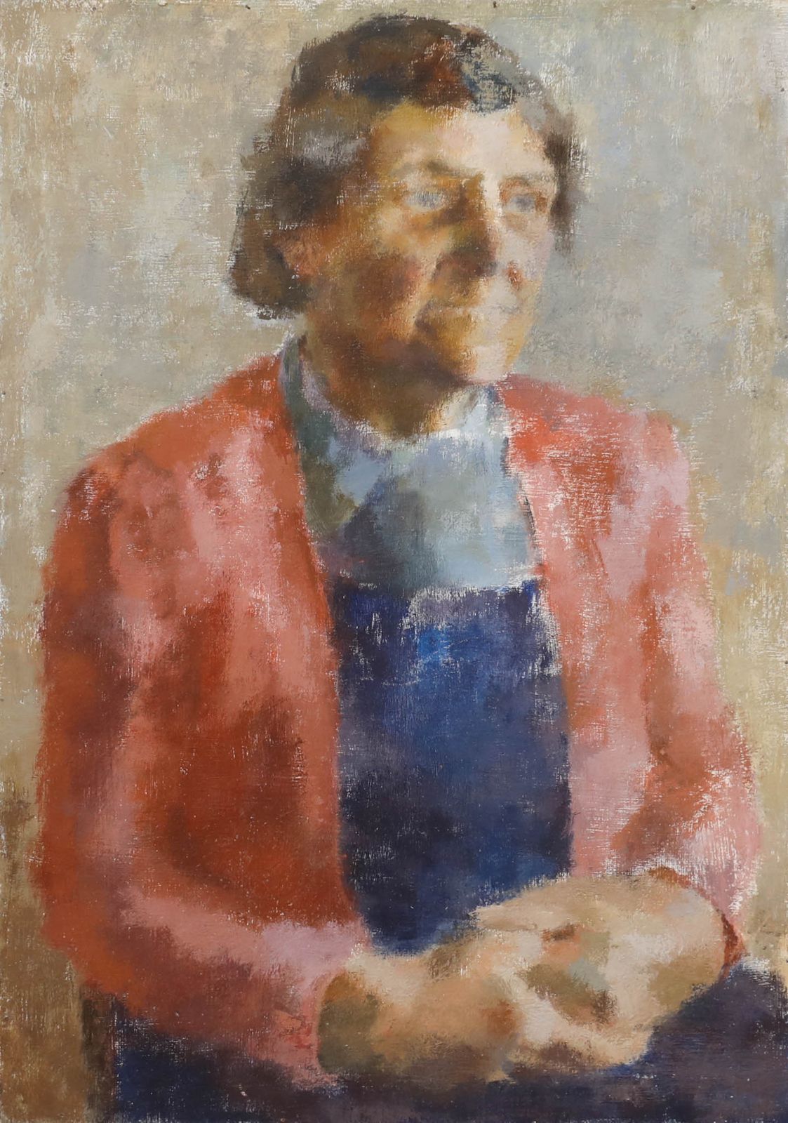 Mid 20th Century Oil Women In Pink photo furniture