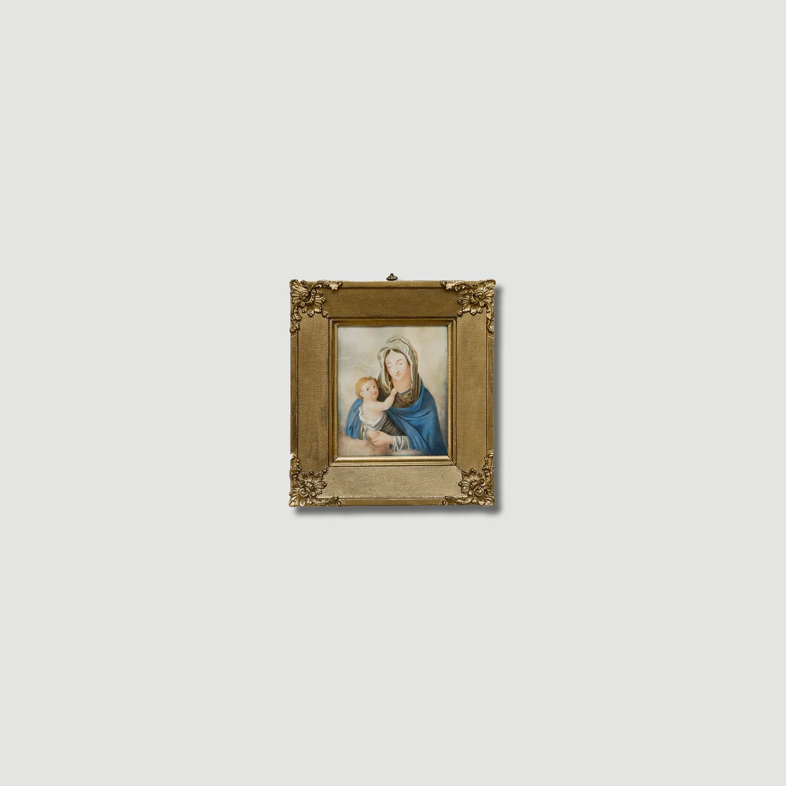Framed Early 19th Century Watercolour Madonna & Child photo vinterior