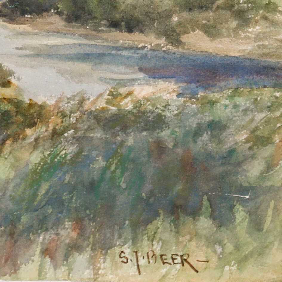 Sidney James Beer (1875 1952) Early 20th Century Watercolour, Helford River photo 111.0