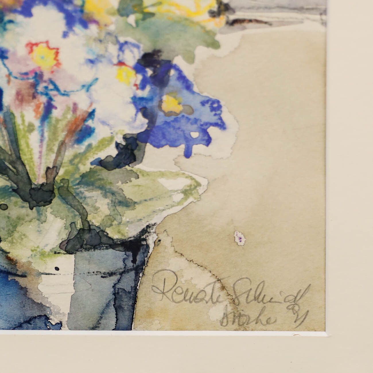 Renate Schmidt Broeker Framed 20th Century Watercolour, The Red Scales photo buy