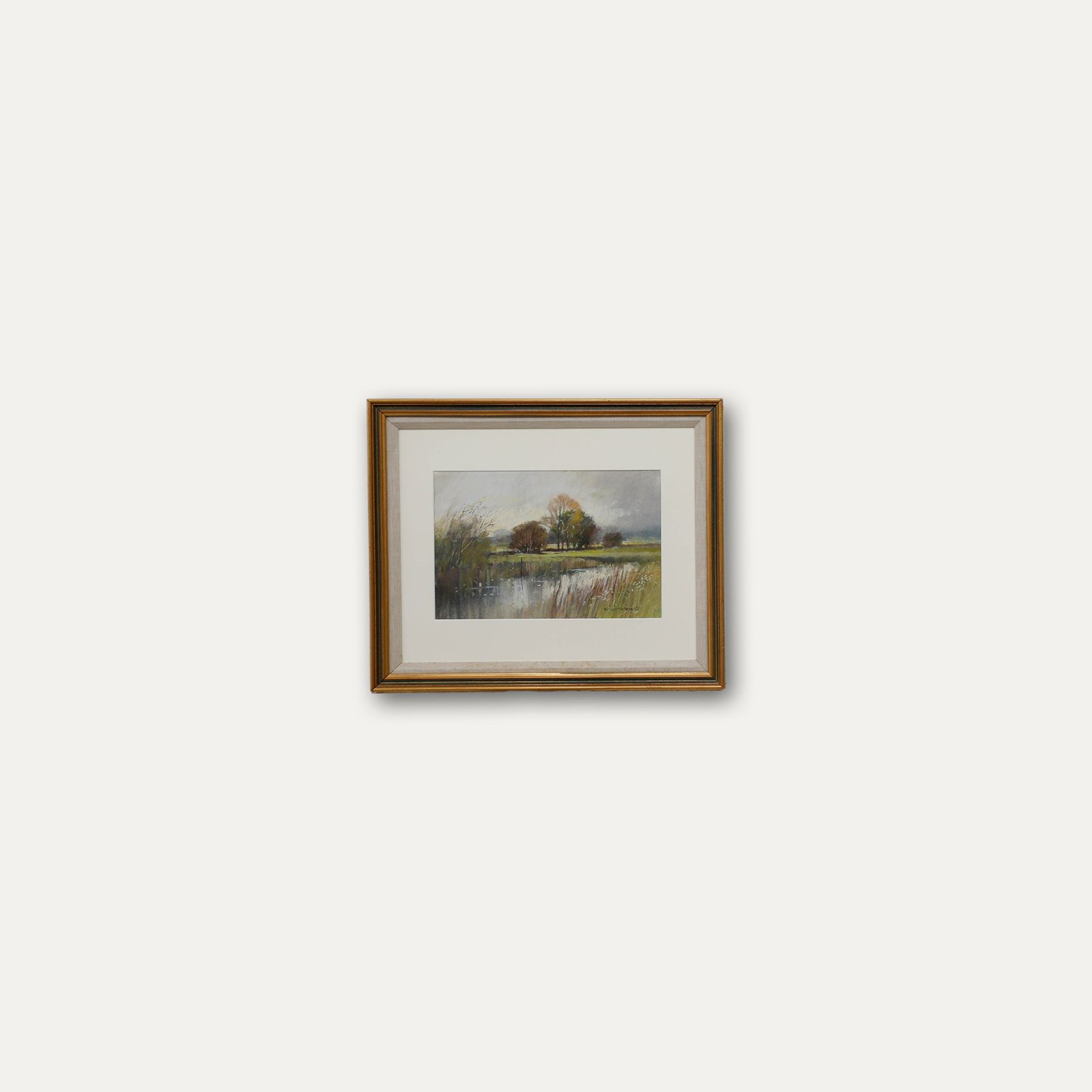 Norman Battershill Rba Roi (1922 2010) Framed Pastel, Summer Meadows photo Art