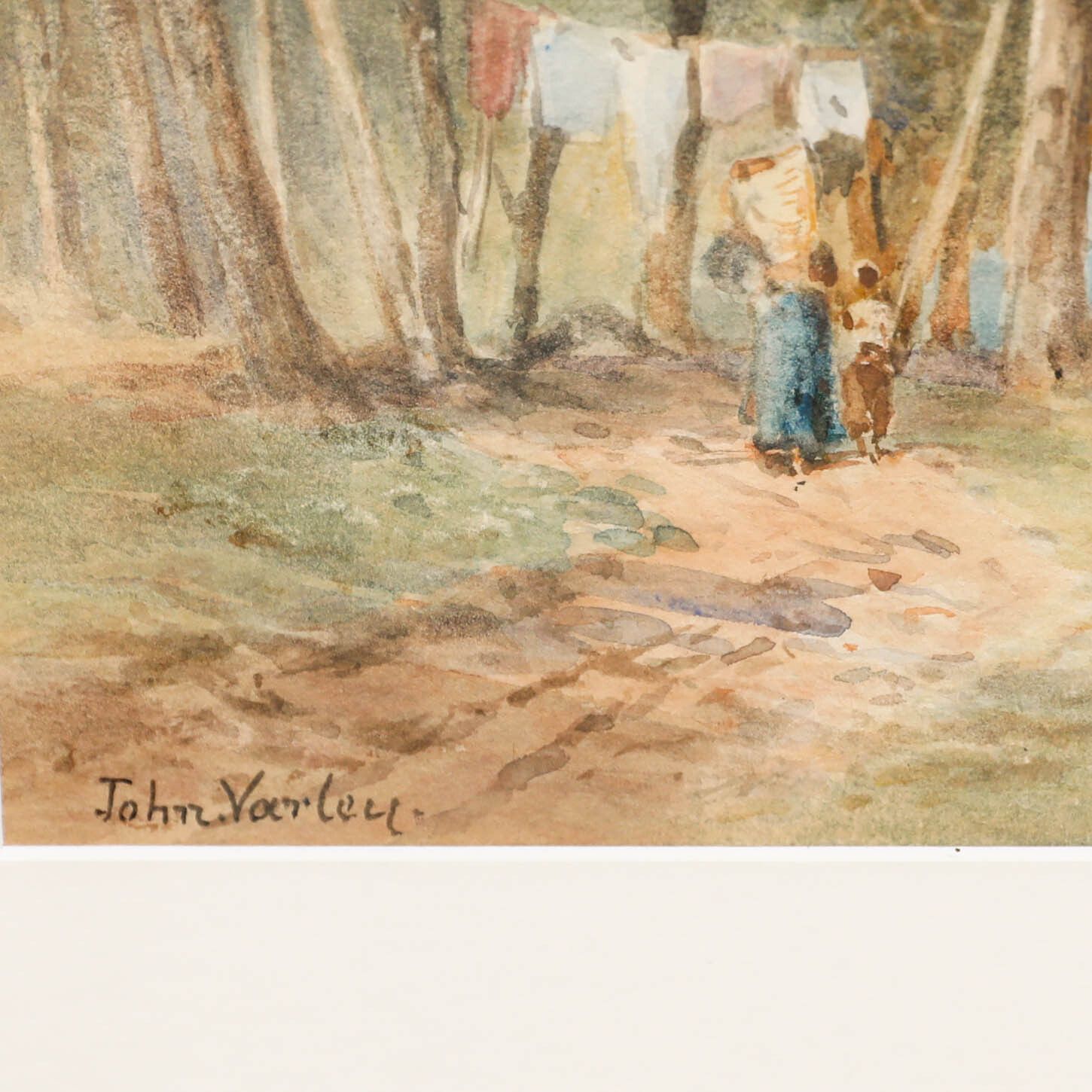 John Varley Jnr (1850 1933) Framed Watercolour, The End Of Lago Maggiore photo vinterior