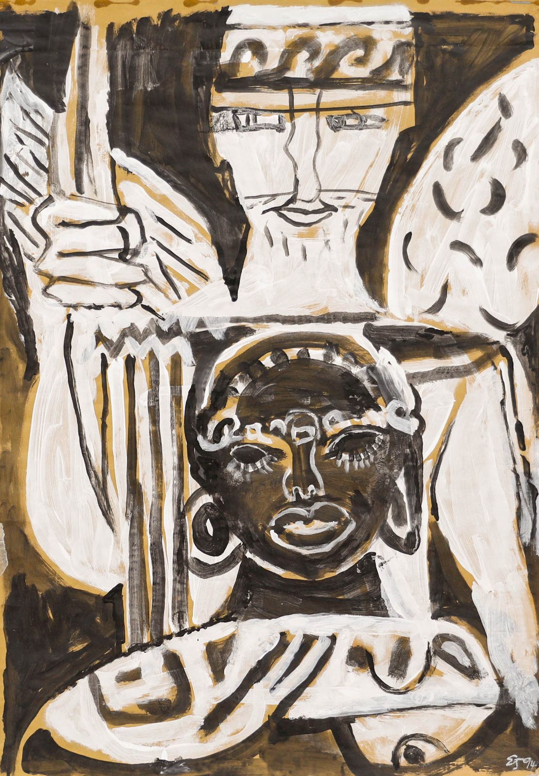 Ewart Johns (1923 2013) 1994 Gouache, Eros And Psyche photo furniture