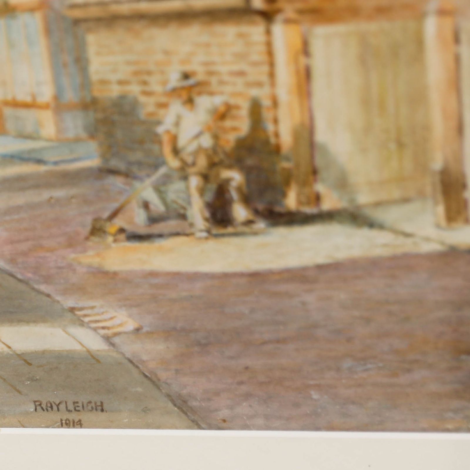 A. Greenhalgh Framed Early 20th Century Watercolour, A Street In Rayleigh photo Art