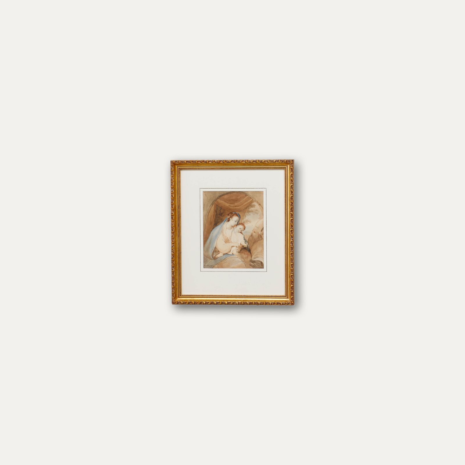 1840 Watercolour Madonna And Child photo buy