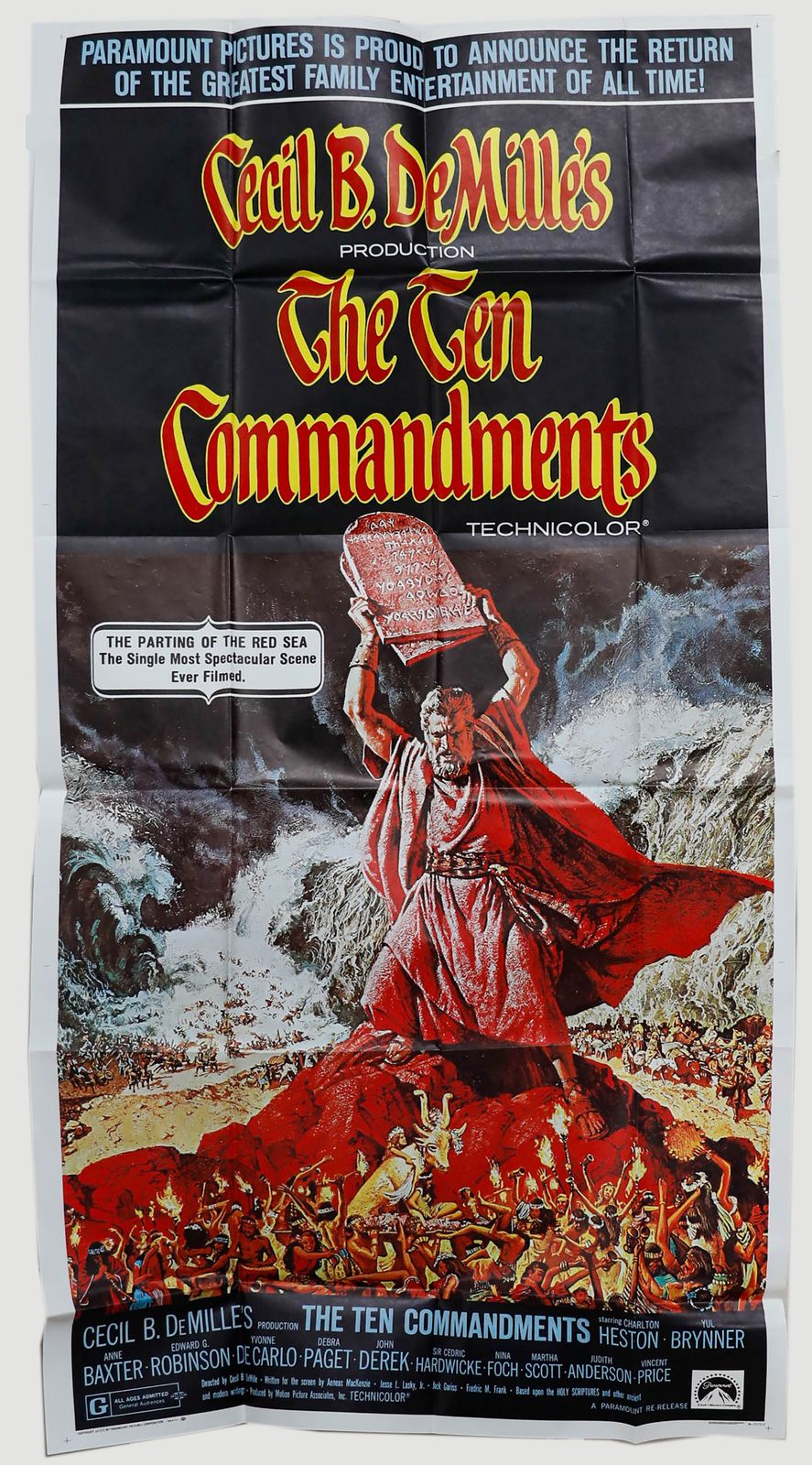Mid 20th Century Digital Print The Ten Commandments Film Poster photo furniture
