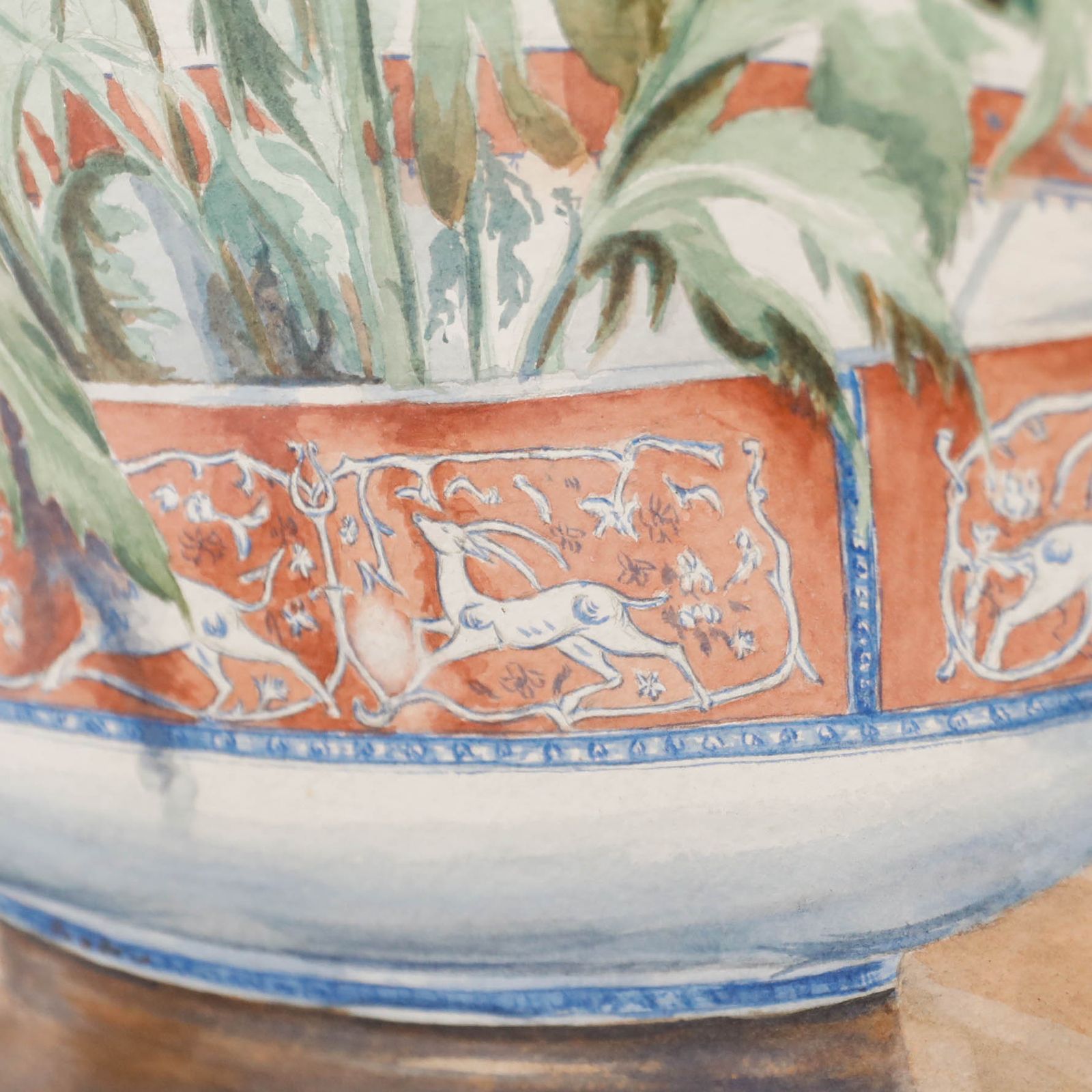 Winifred Barkaway (1915 2010) 1946 Watercolour, Chrysanthemums And Porcelain photo 175.0
