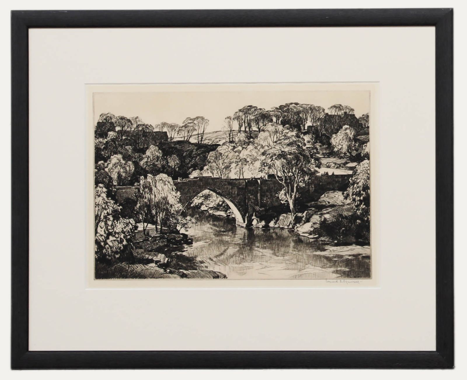 Leonard R. Squirrell Rws Ri Re (1893 1979) Framed Etching, Brig O'balgownie
