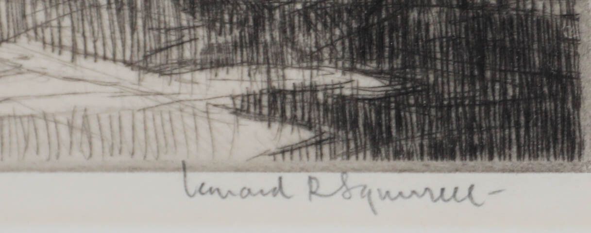 Leonard R. Squirrell Rws Ri Re (1893 1979) Framed Etching, Brig O'balgownie photo vinterior