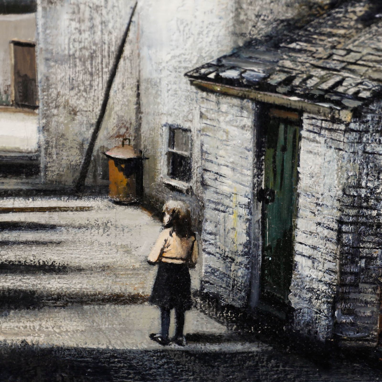 Laurence Rushton (1919 1994) Framed 20th Century Oil, Hanging Out The Washing photo 191.0