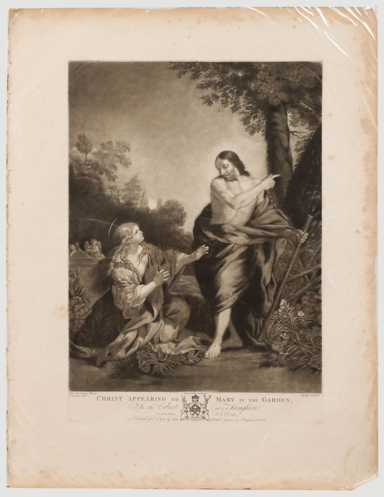 John Murphy (C.1748 C.1820) 1781 Mezzotint, Christ Appearing To Mary