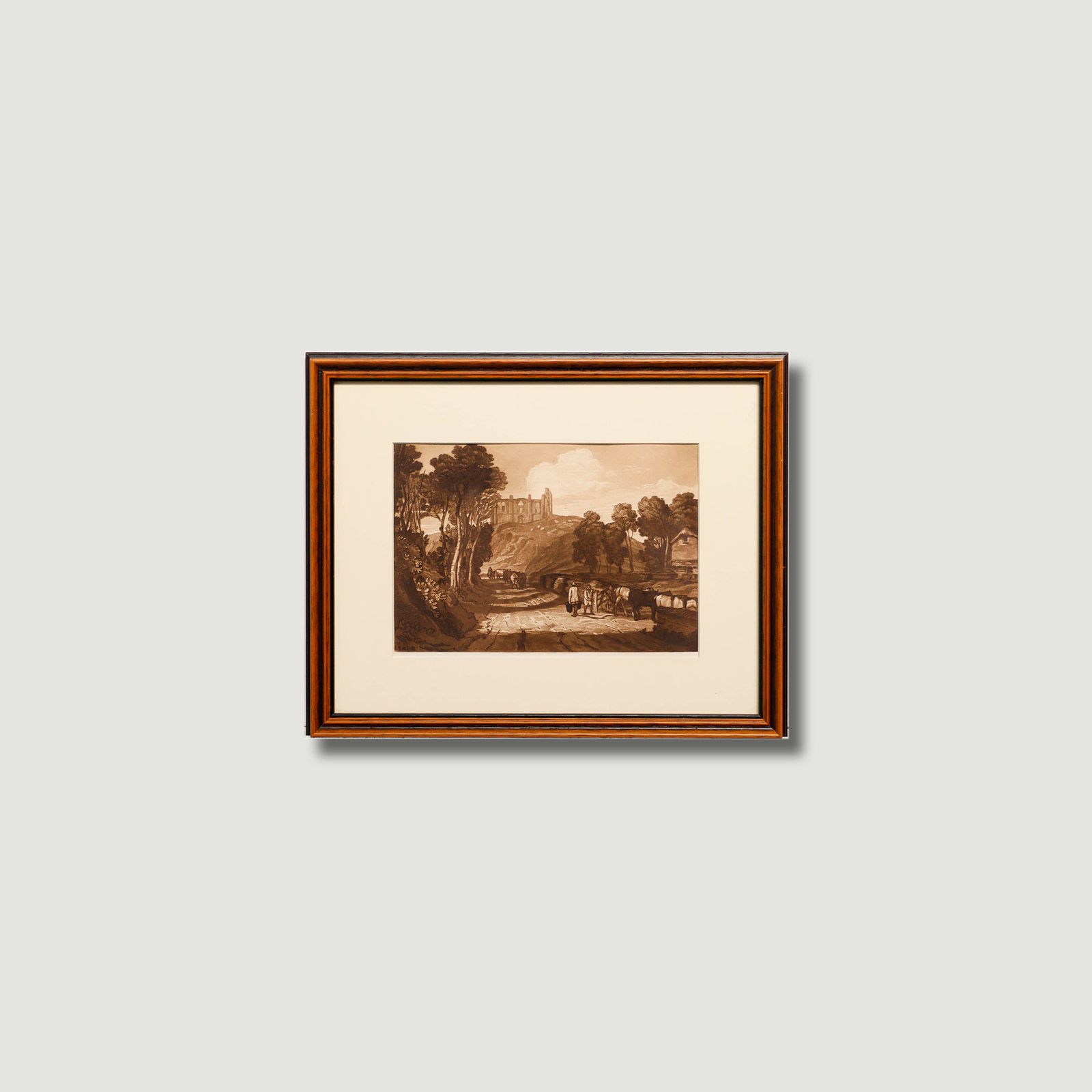 After J. M. W. Turner Framed Early 20th Century Etching, St Catharine's Hill photo buy