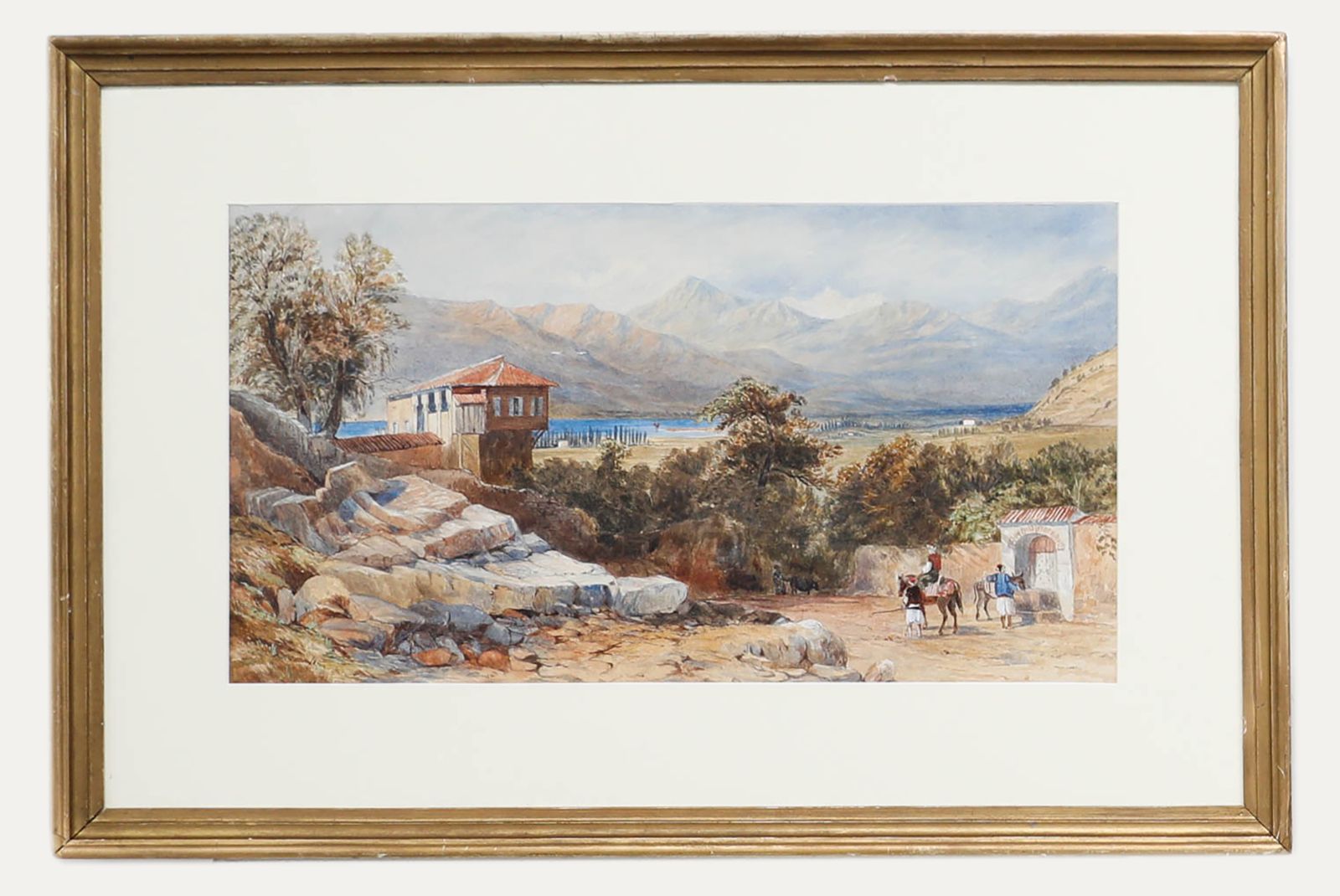 Framed Late 19th Century Watercolour North African Landscape