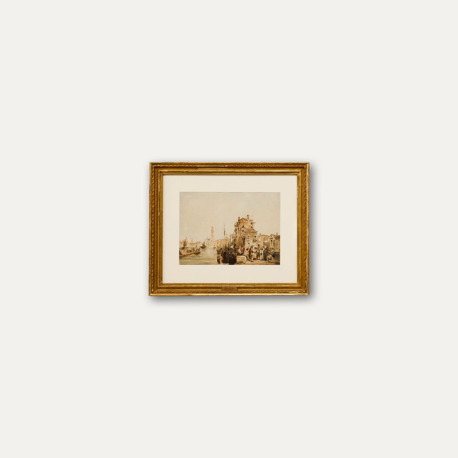 Attrib. Edward Pritchett (1808 1894) Watercolour, A Side Canal In Venice photo vinterior