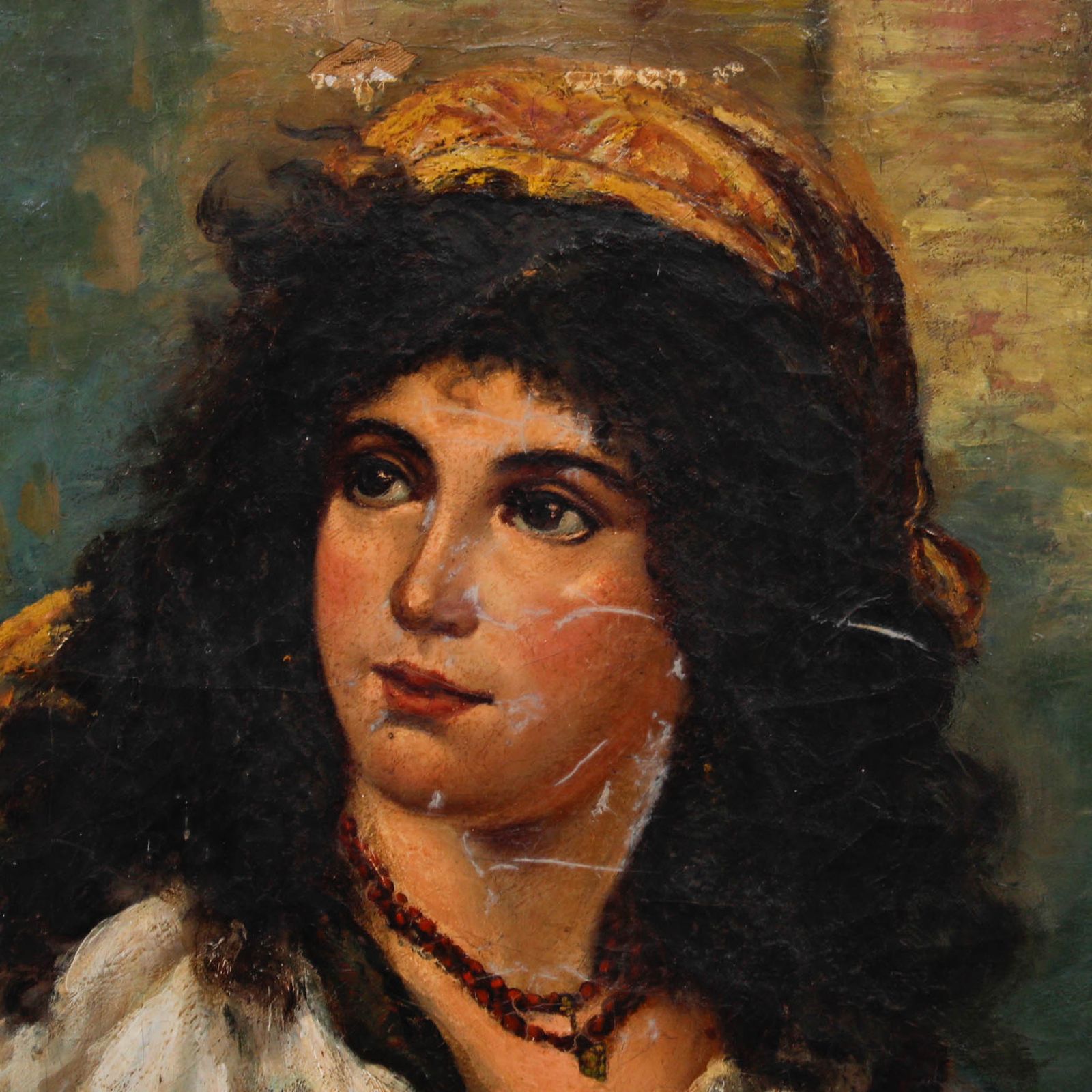 After  Annibale Marianini For Restoration 19th Century Oil, Schöne Römerin photo Art