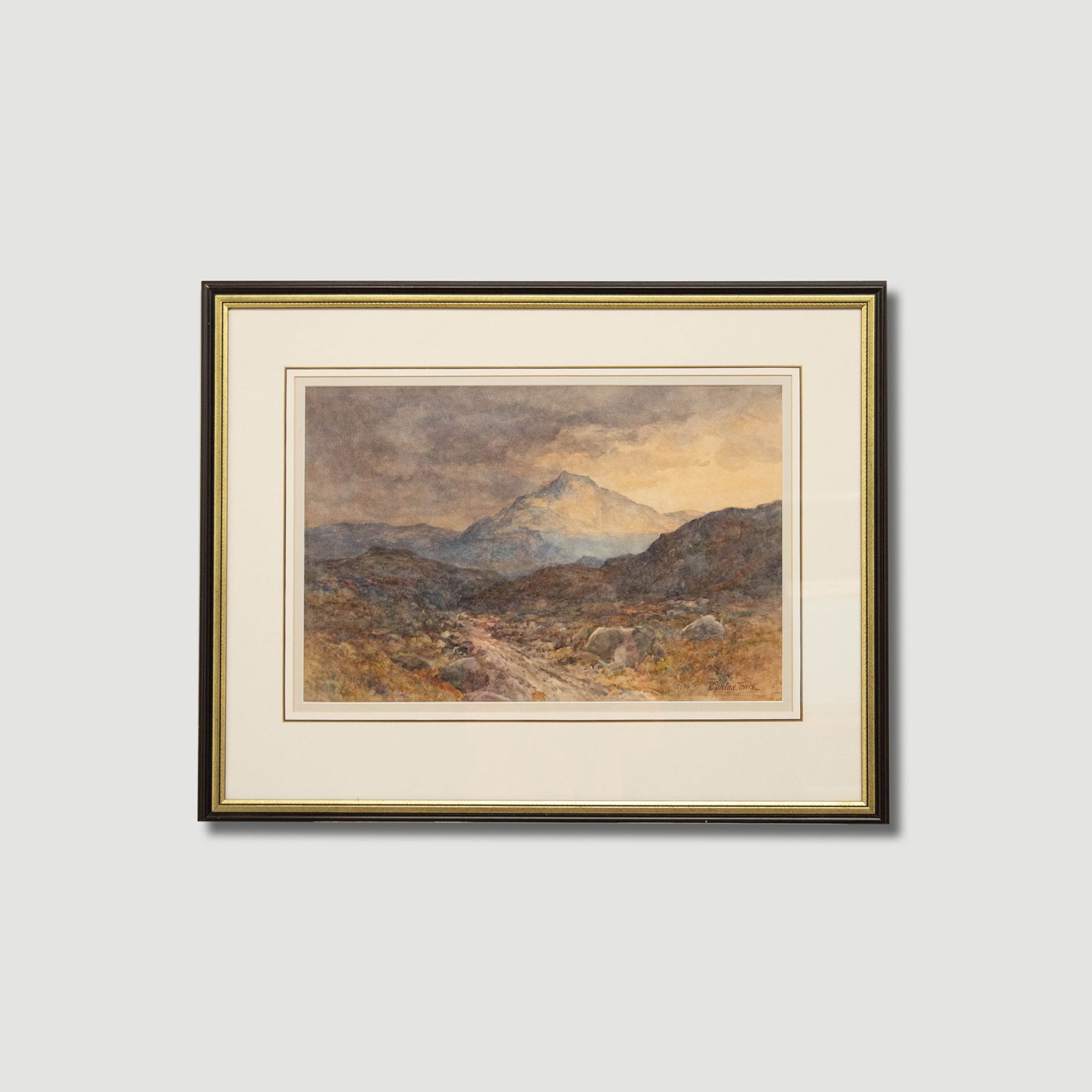 Josiah Clinton Jones (1848 1936) Framed Watercolour, Rocky Mountain Path photo buy