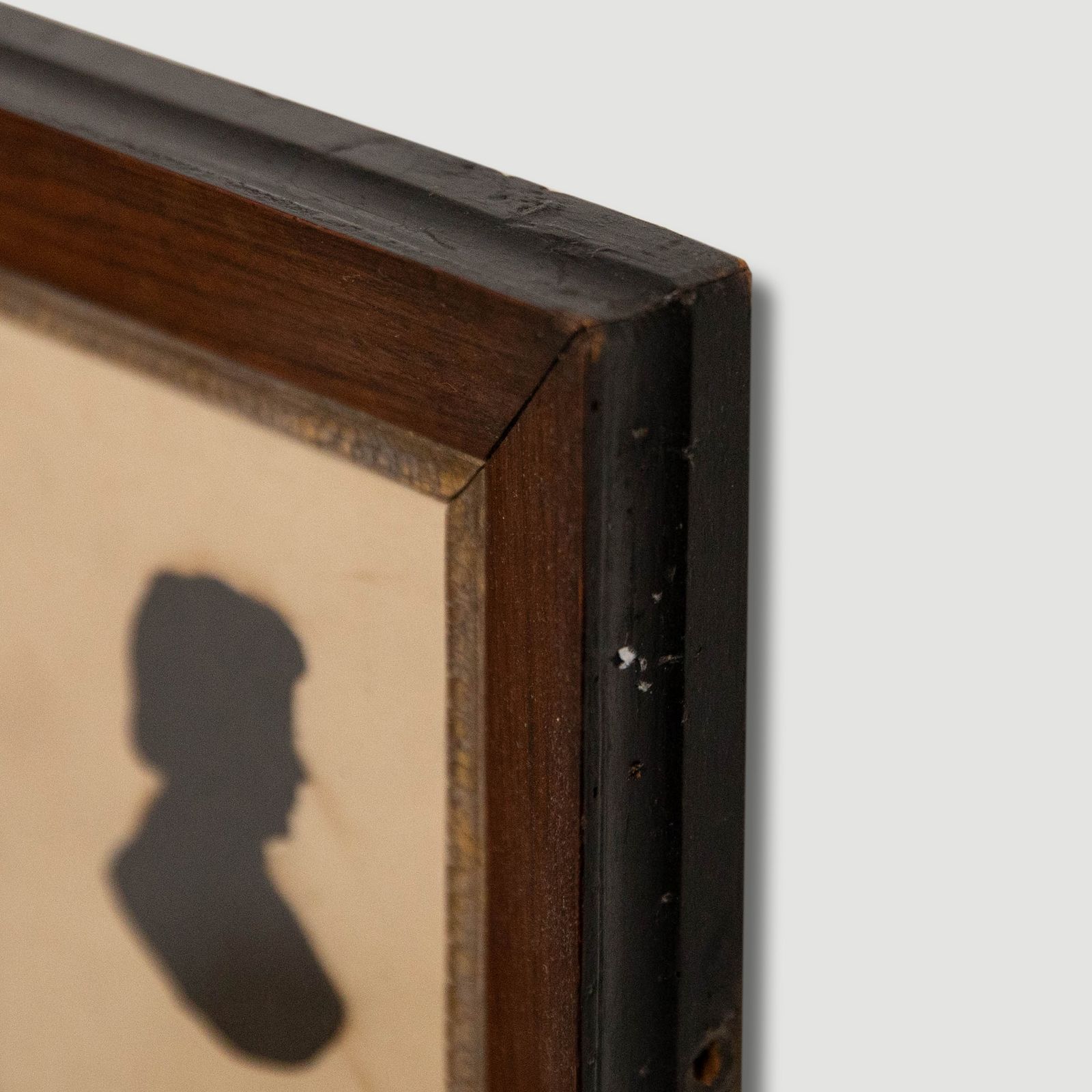Framed Late 19th Century Cut Paper Silhouette Victorian Women In Profile photo 144.0