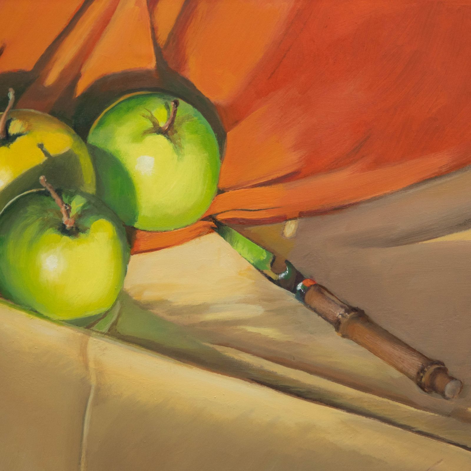 June Bevan (B.1927) 20th Century Oil, Three Granny Smiths photo Art