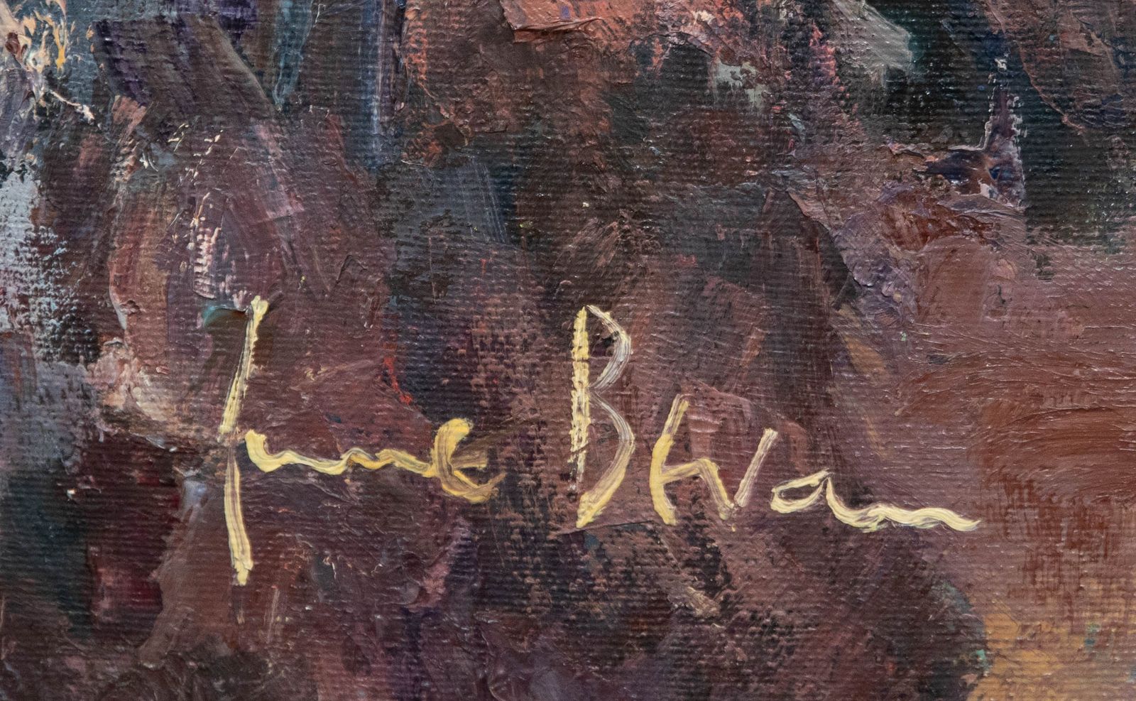 June Bevan (B.1927) 20th Century Oil, A Forest Near Sheffield photo 167.0