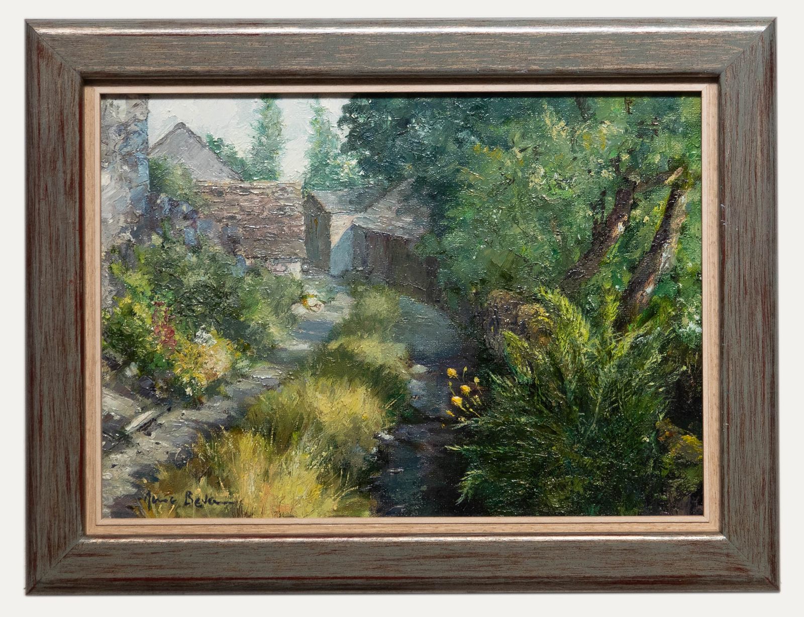 June Bevan (B.1927) 20th Century Oil, Secluded Lane At Nightingale Centre