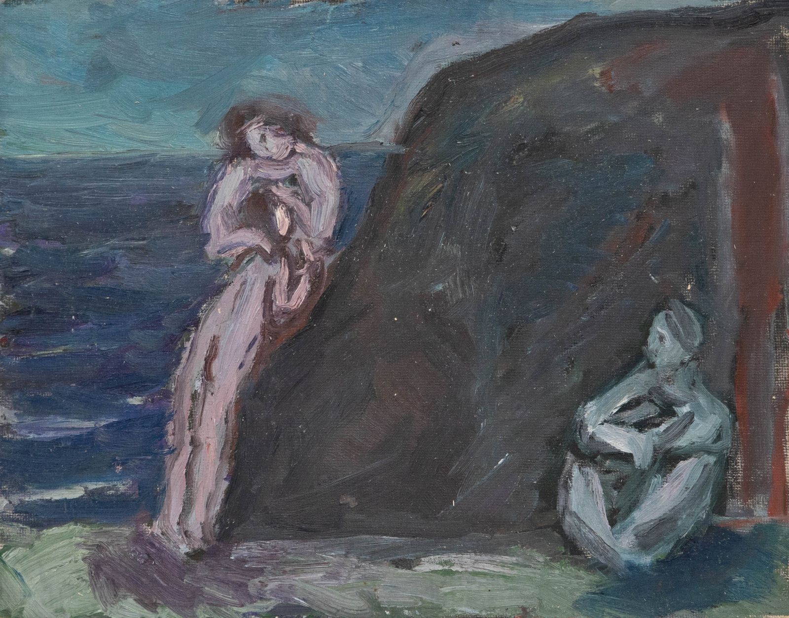 Ivan Bray (B.1967) 20th Century Oil, Coastal Nudes