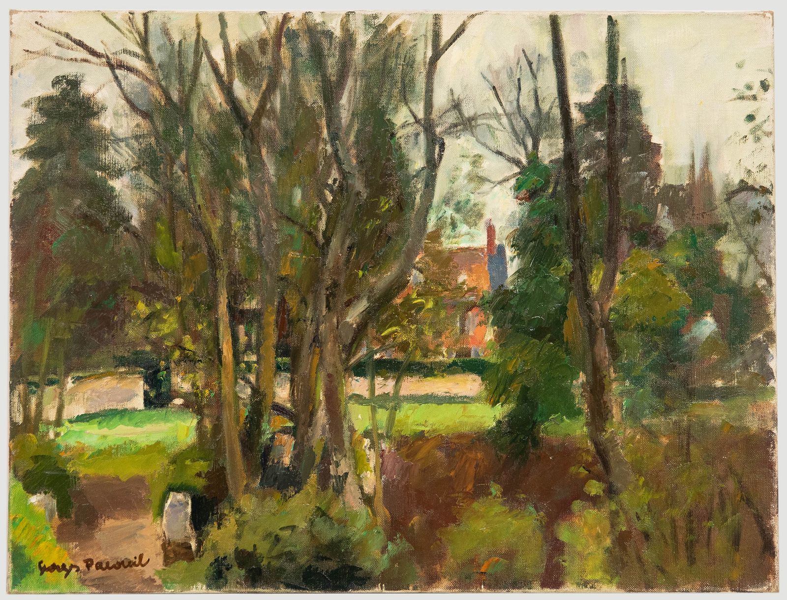 Georges Pacouil (1903 1996) Mid 20th Century Oil, Montfort L'amaury