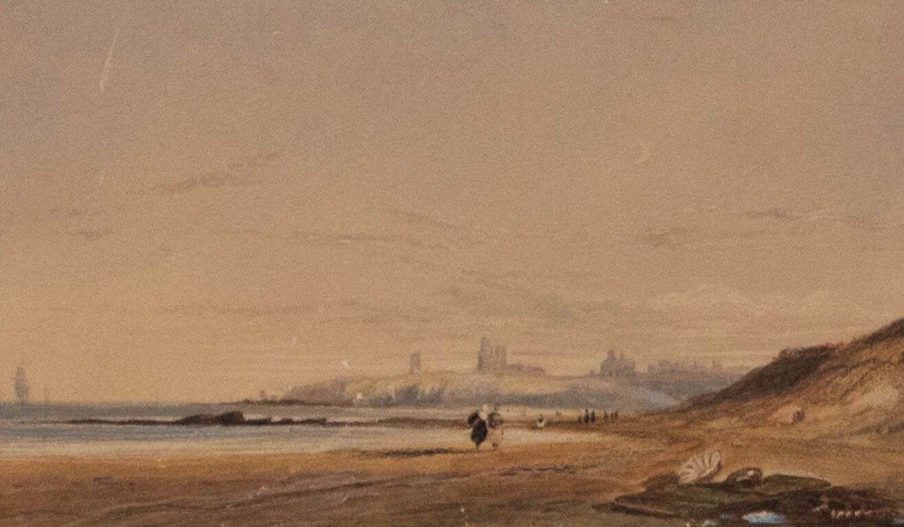 19th Century Watercolour Coastline In The Moonlight photo furniture