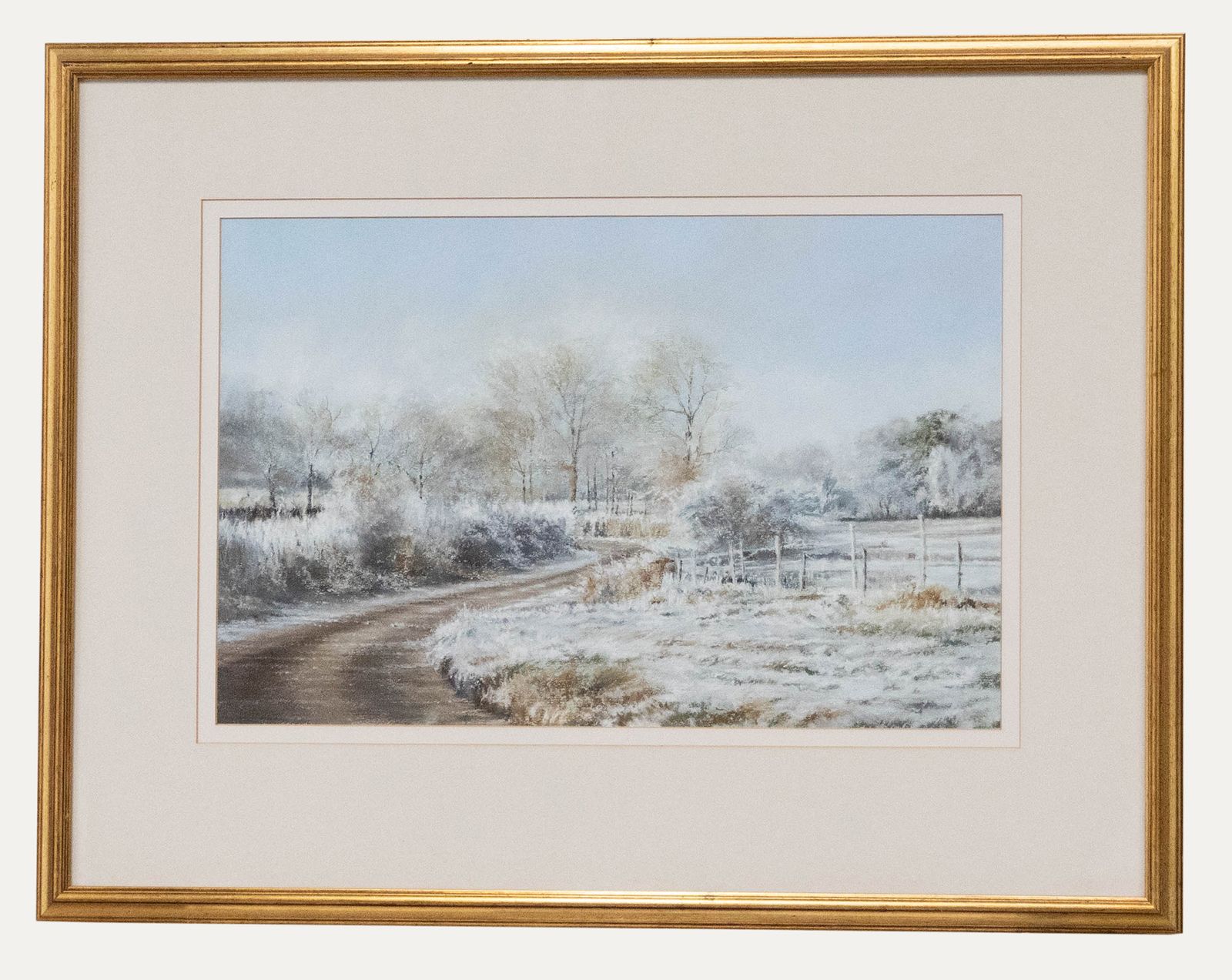 Christopher Stolworthy Framed Contemporary Pastel, Morning Frost