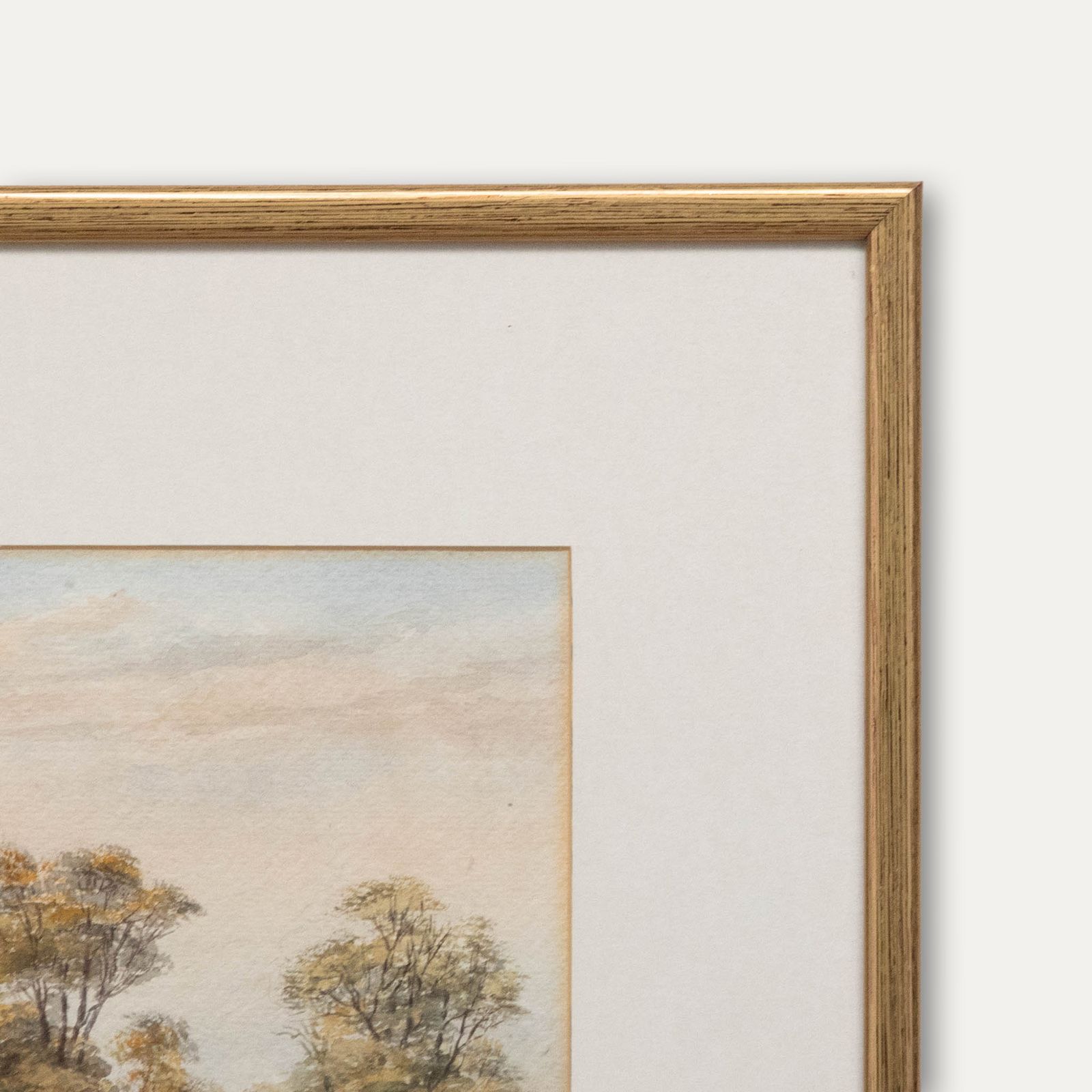 Framed Late 19th Century Watercolour Parkland Landscape With Cattle photo 112.0
