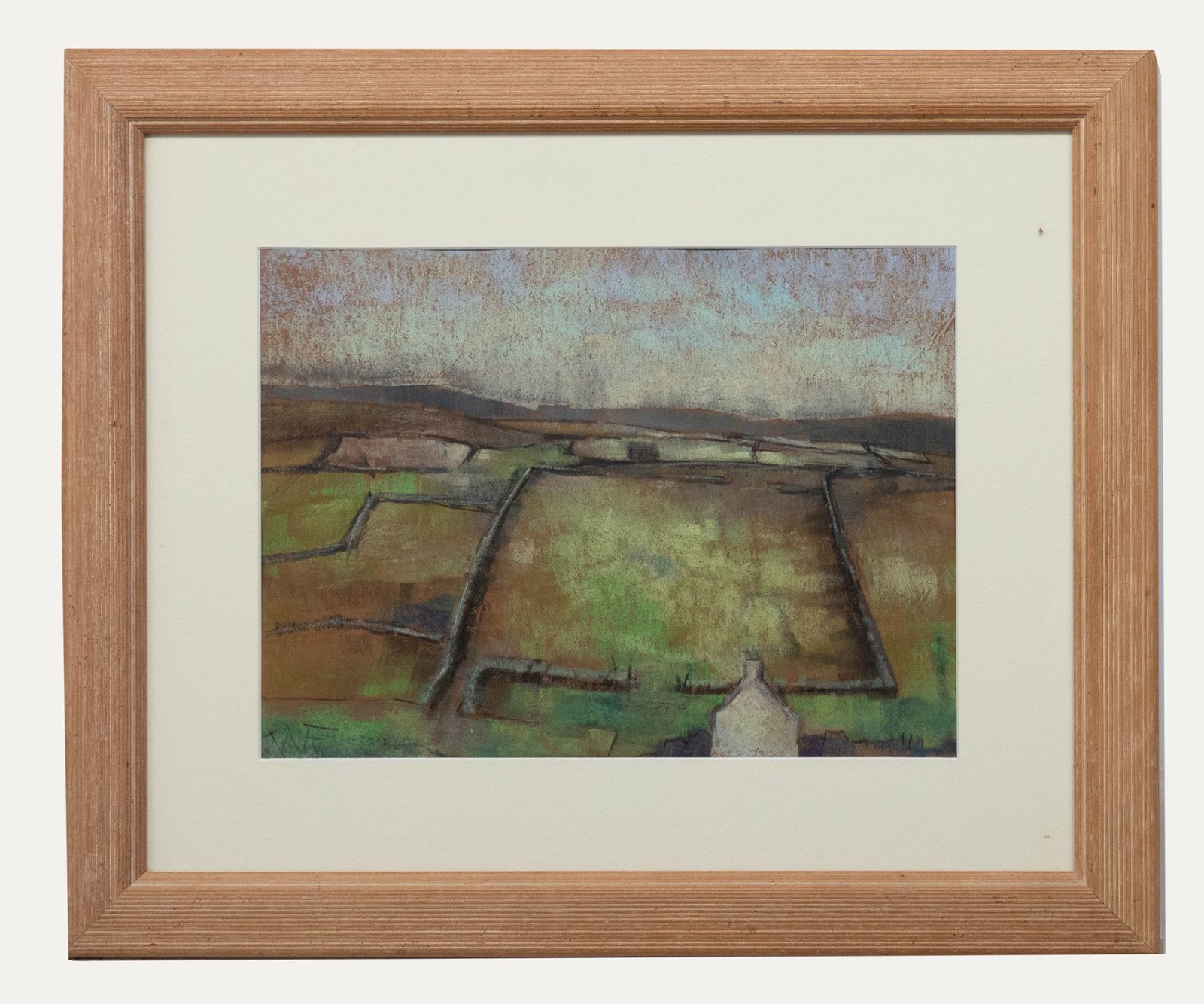 W.F Framed 20th Century Pastel, The Big Field