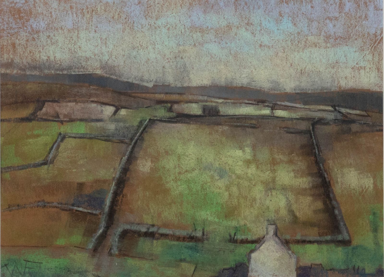 W.F Framed 20th Century Pastel, The Big Field photo furniture