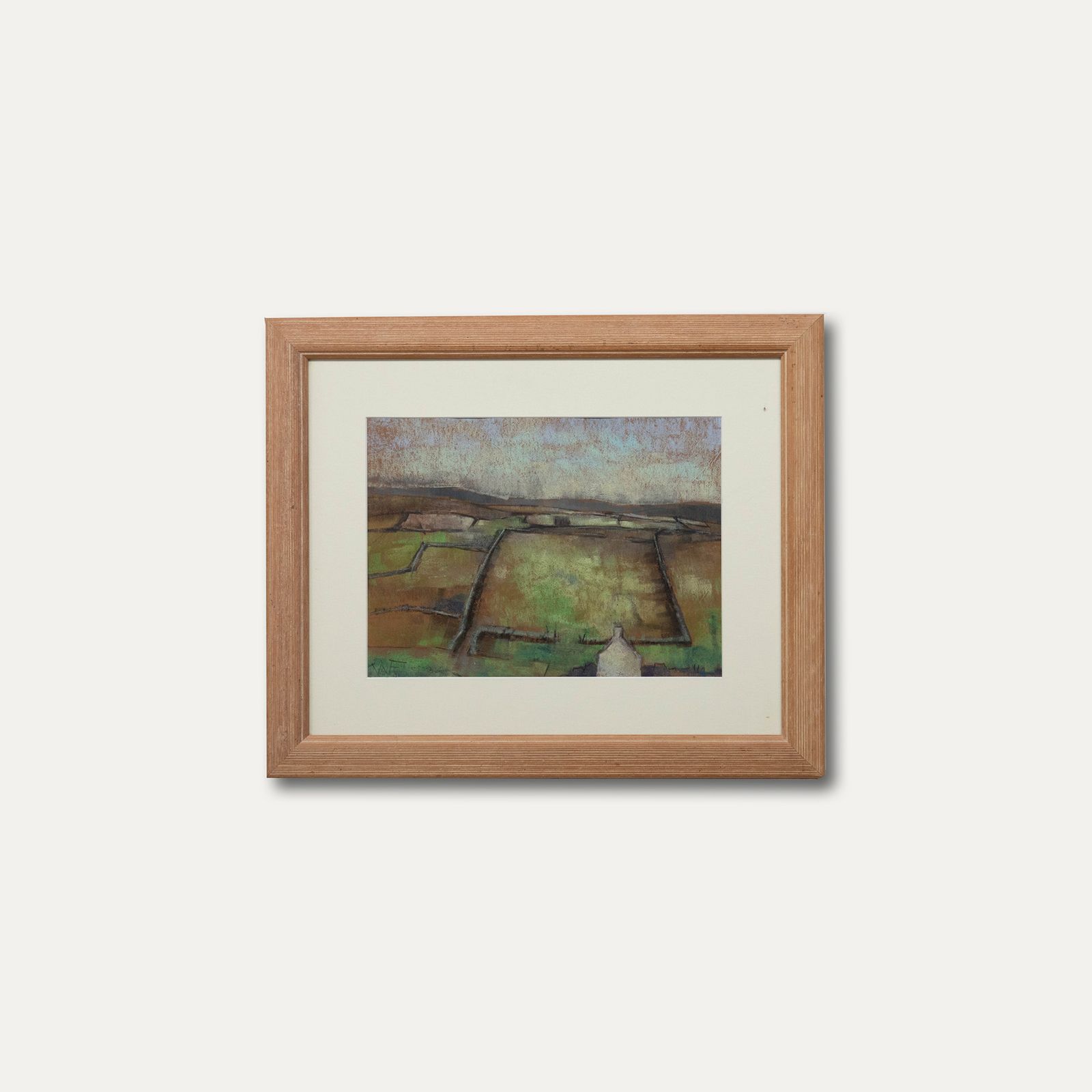 W.F Framed 20th Century Pastel, The Big Field photo vinterior