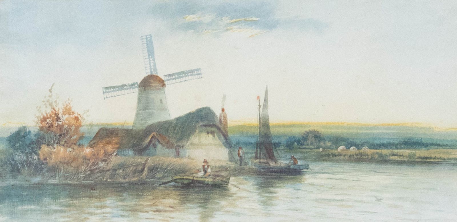 Francis E. Jamieson Early 20th Century Watercolour, Cottage By The Windmill photo furniture