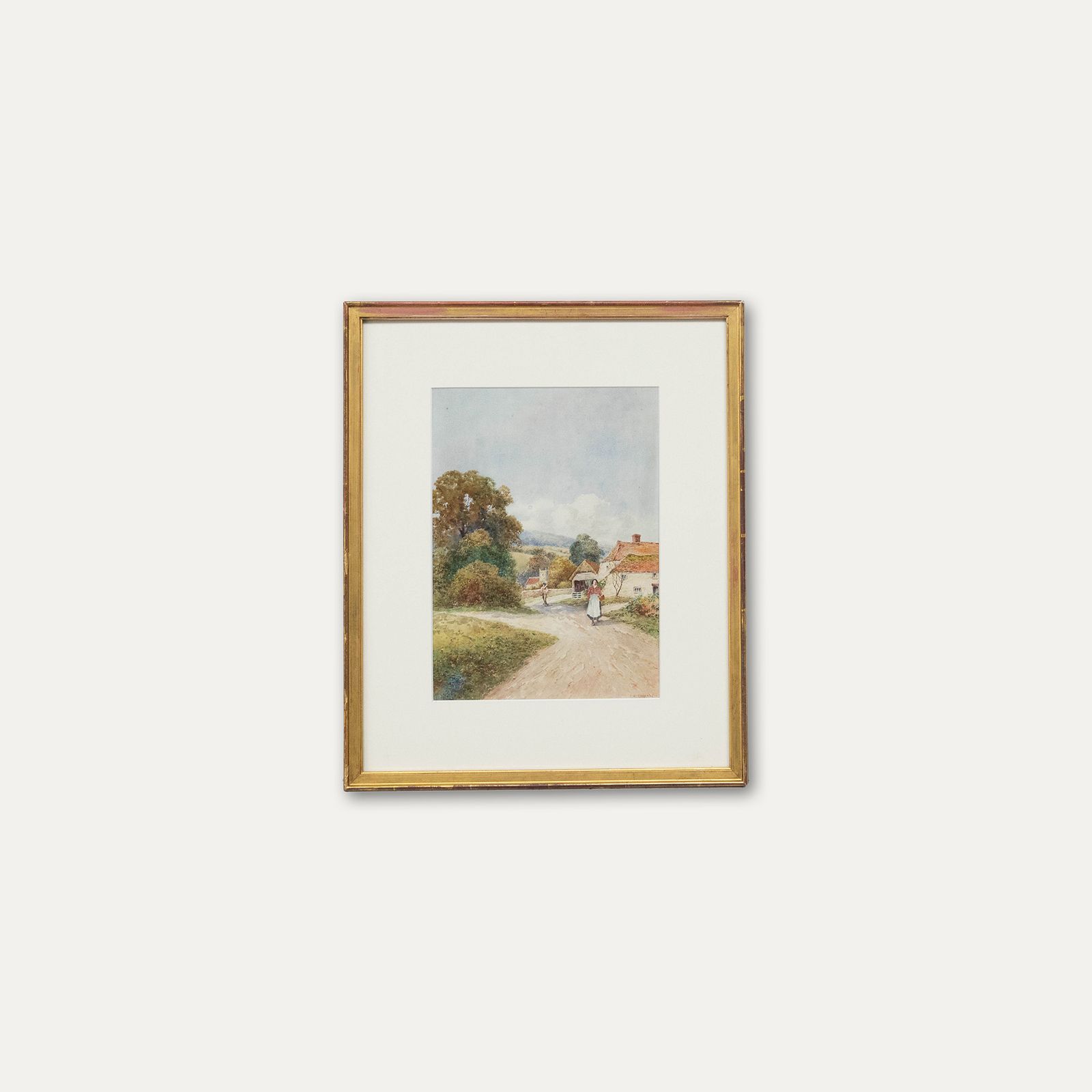 F. H. Tyndale  Early 20th Century Watercolour, Lane To The Church photo buy