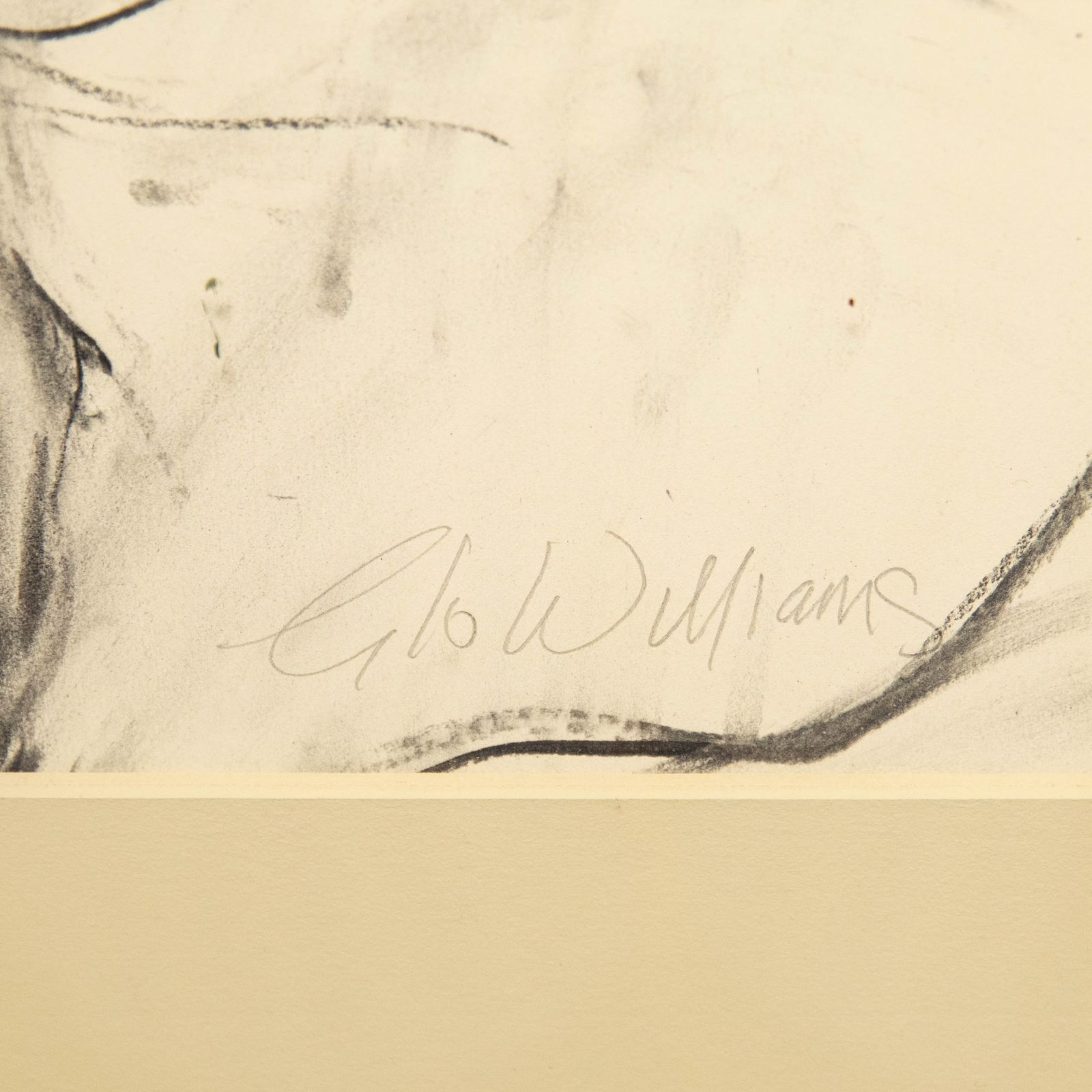 Glo Williams (B.1940) Contemporary Charcoal Drawing, Skipping II photo vinterior
