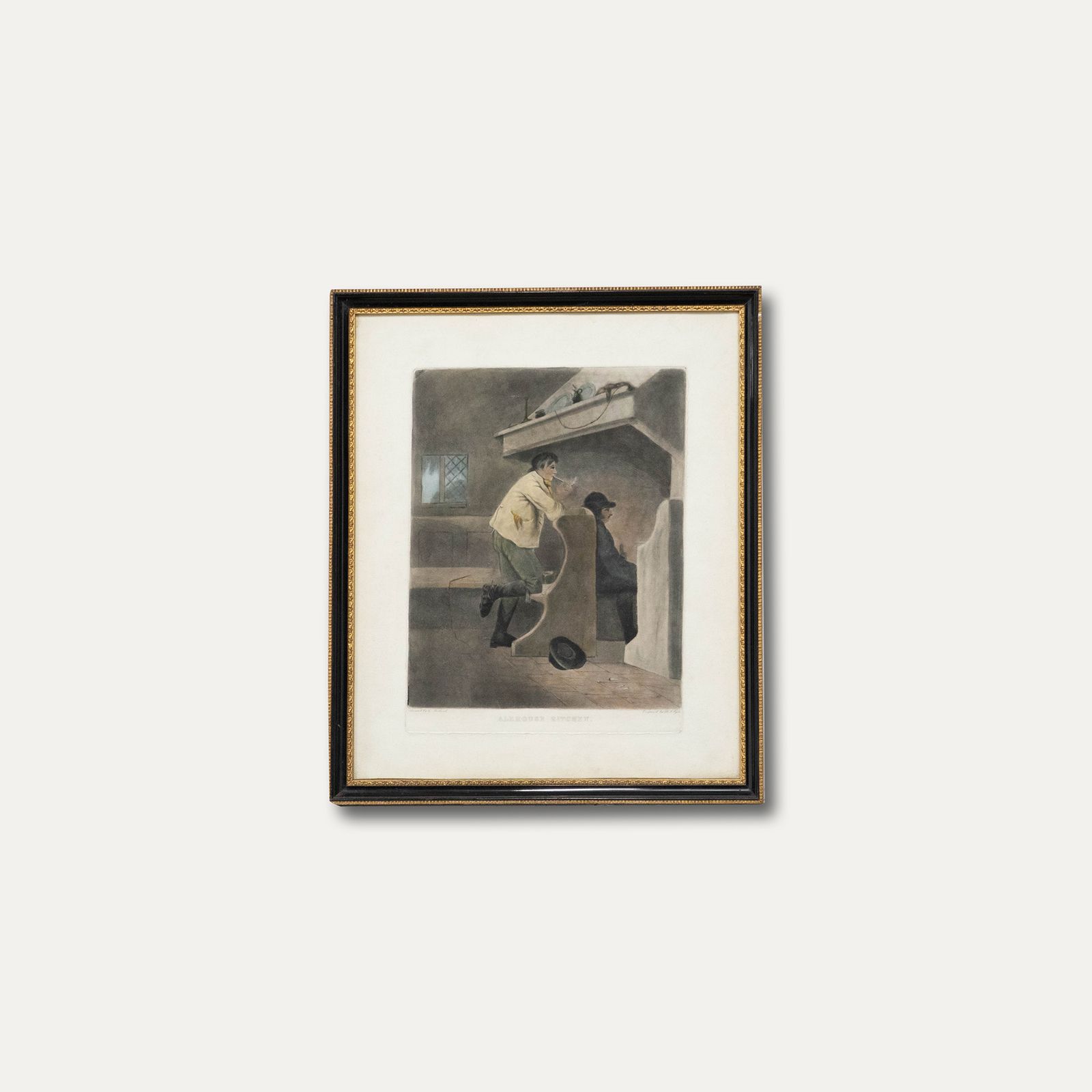 Syer After Morland, Early 20th Century Mezzotint, Alehouse Kitchen photo vintage