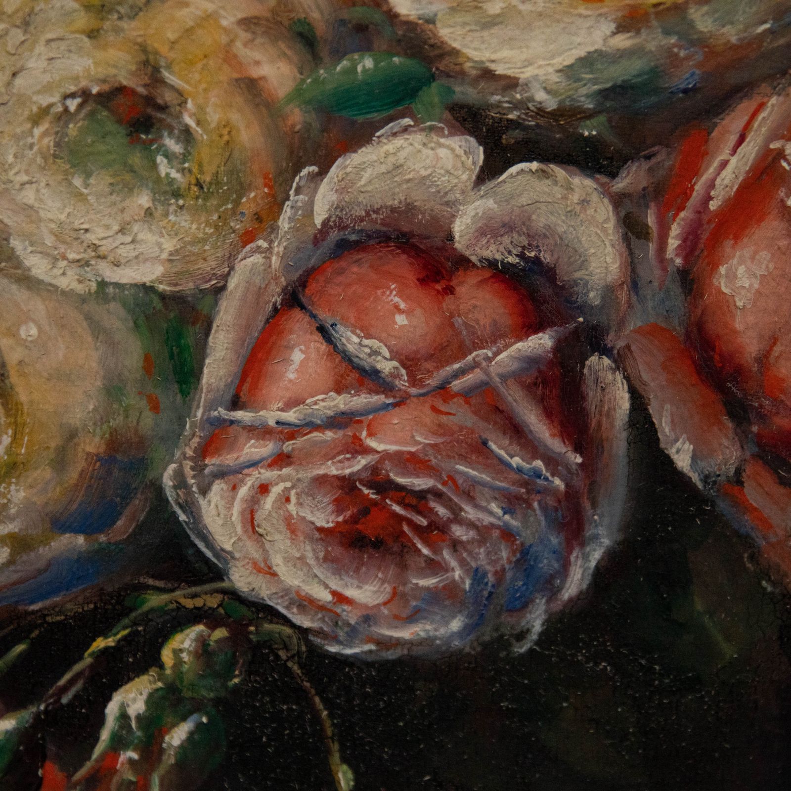 R. A. Brugger 20th Century Oil, Study Of Roses photo Art