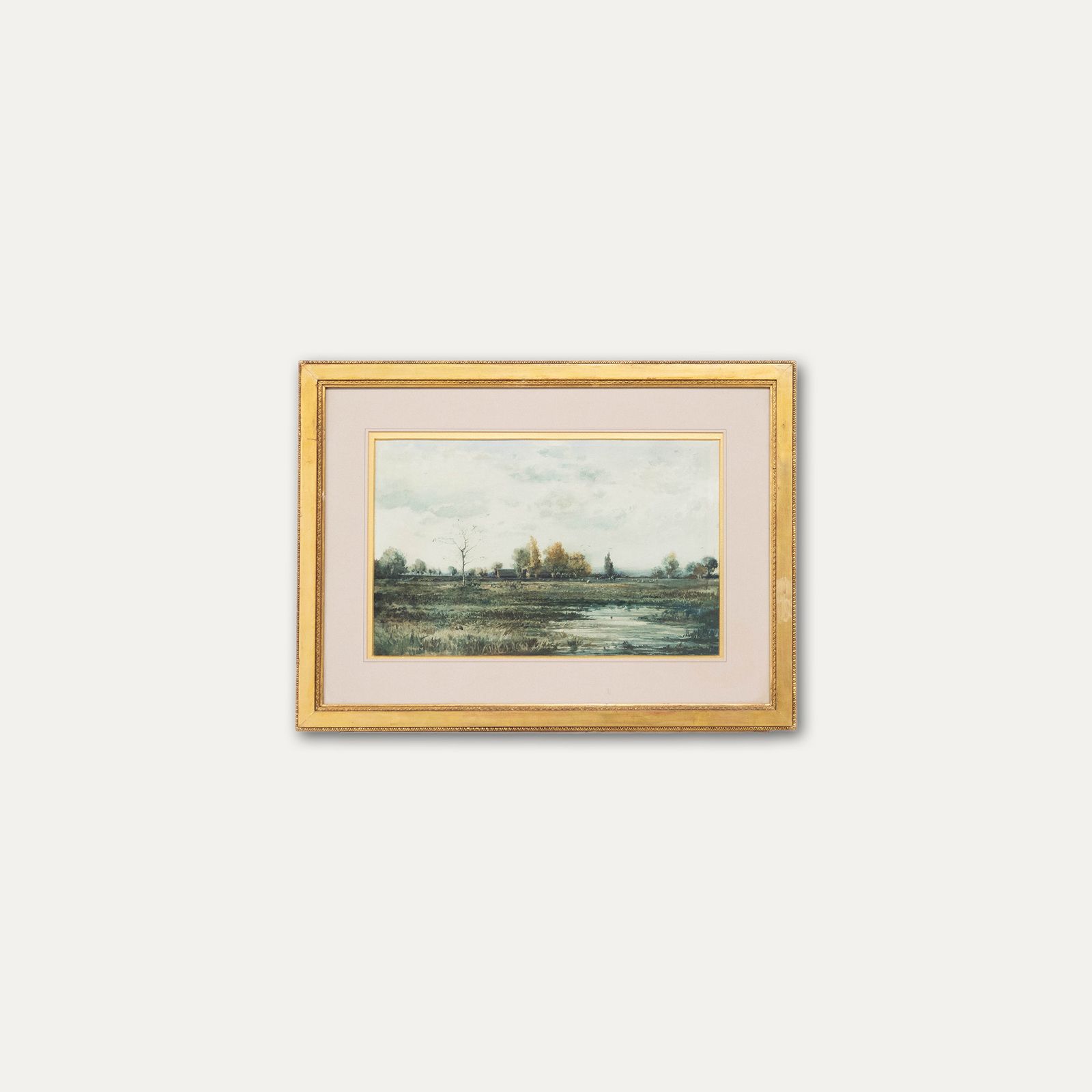 Albert Pollitt (1856 1926) Framed 1889 Watercolour, A View Of The Countryside photo vinterior