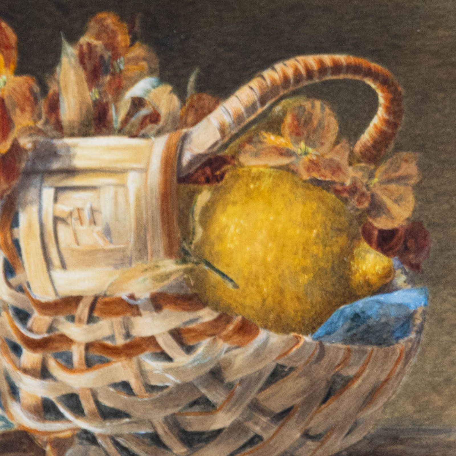 A. Sorel Laverty (Exh.1881 1897) 1882 Watercolour, Basket With Lemon photo Art