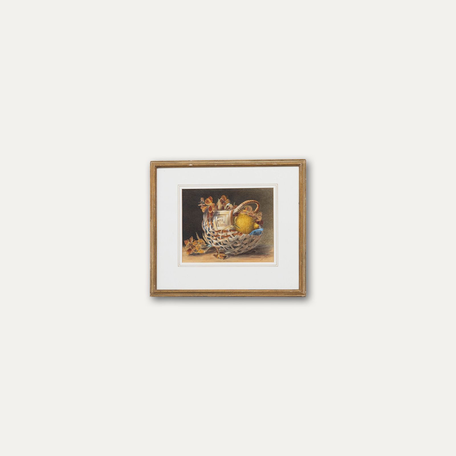 A. Sorel Laverty (Exh.1881 1897) 1882 Watercolour, Basket With Lemon photo buy