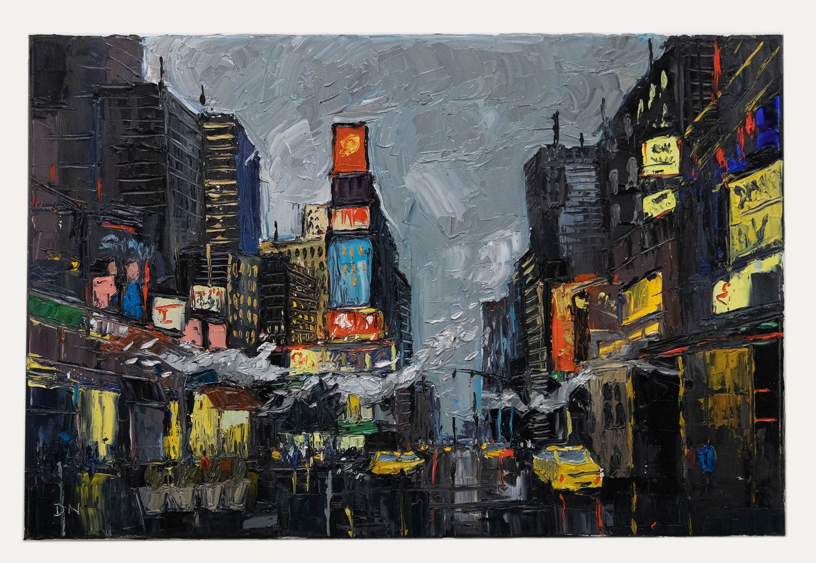 Daniel Nichols Contemporary Oil, Lights Of Shanghai photo furniture