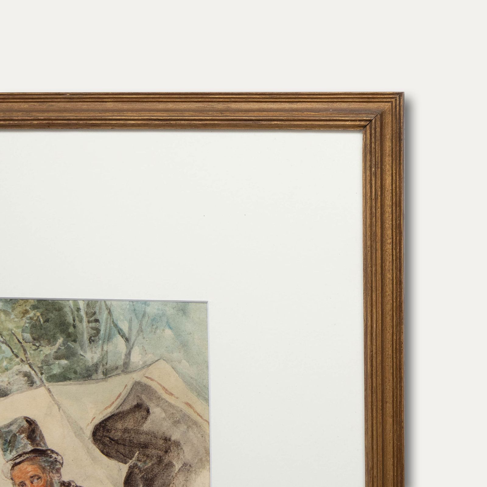 Joseph H. Barnes (Fl.1867 1887)  Framed Watercolour, A Wayfarer Smoking His Pipe photo 208.0