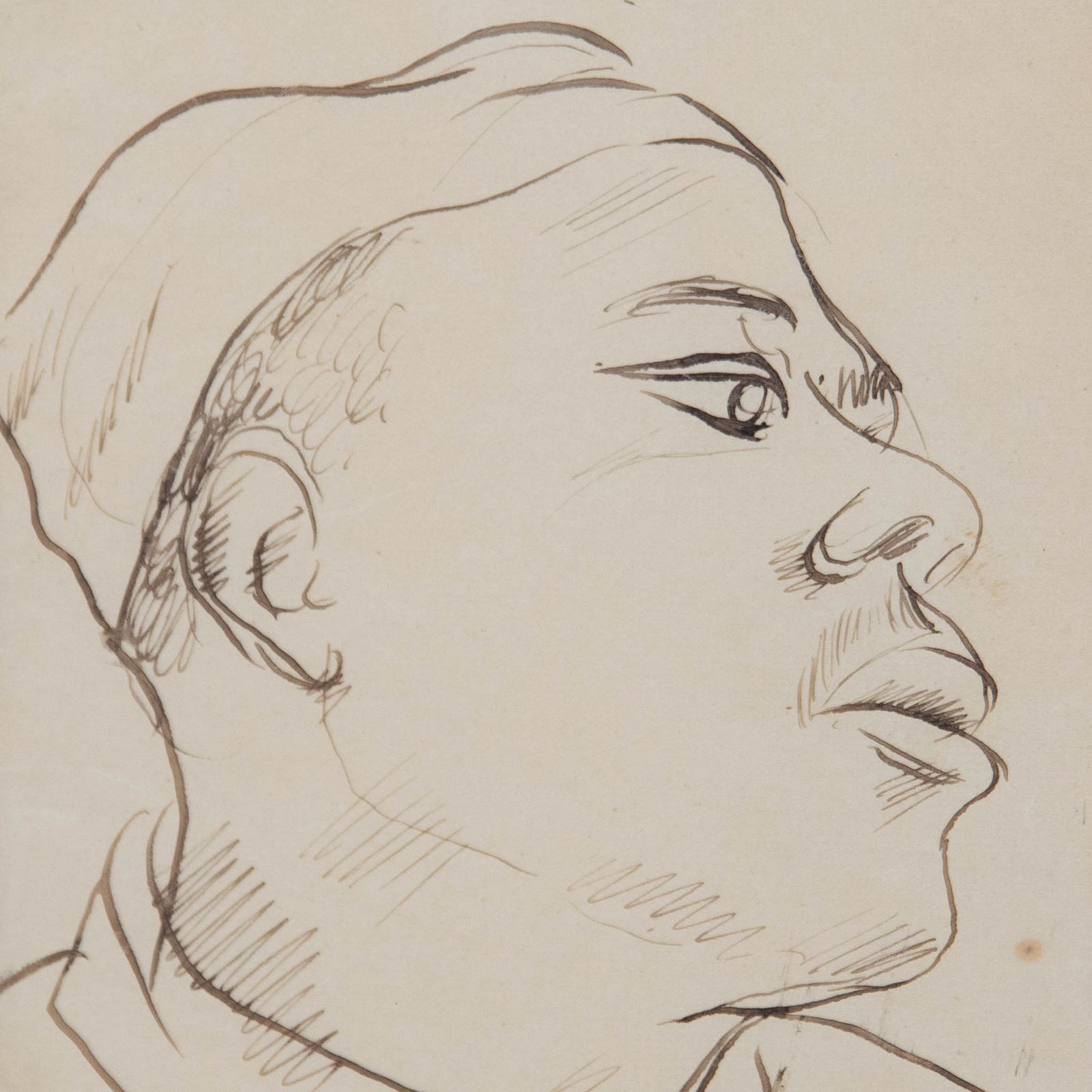 Georges Pacouil (1903 1996) 1923 India Ink, Soldier photo Art