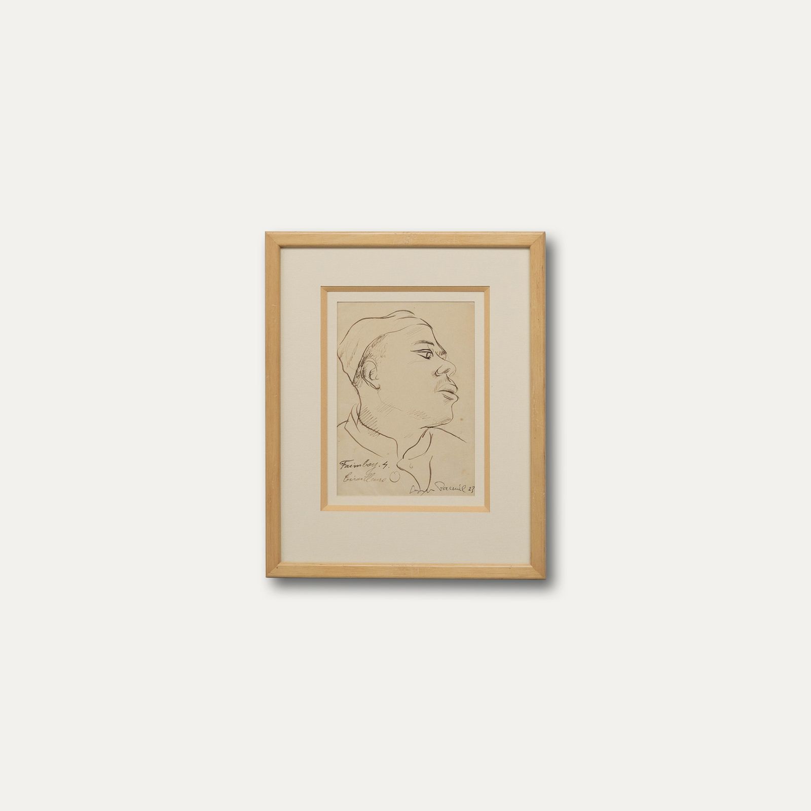 Georges Pacouil (1903 1996) 1923 India Ink, Soldier photo buy