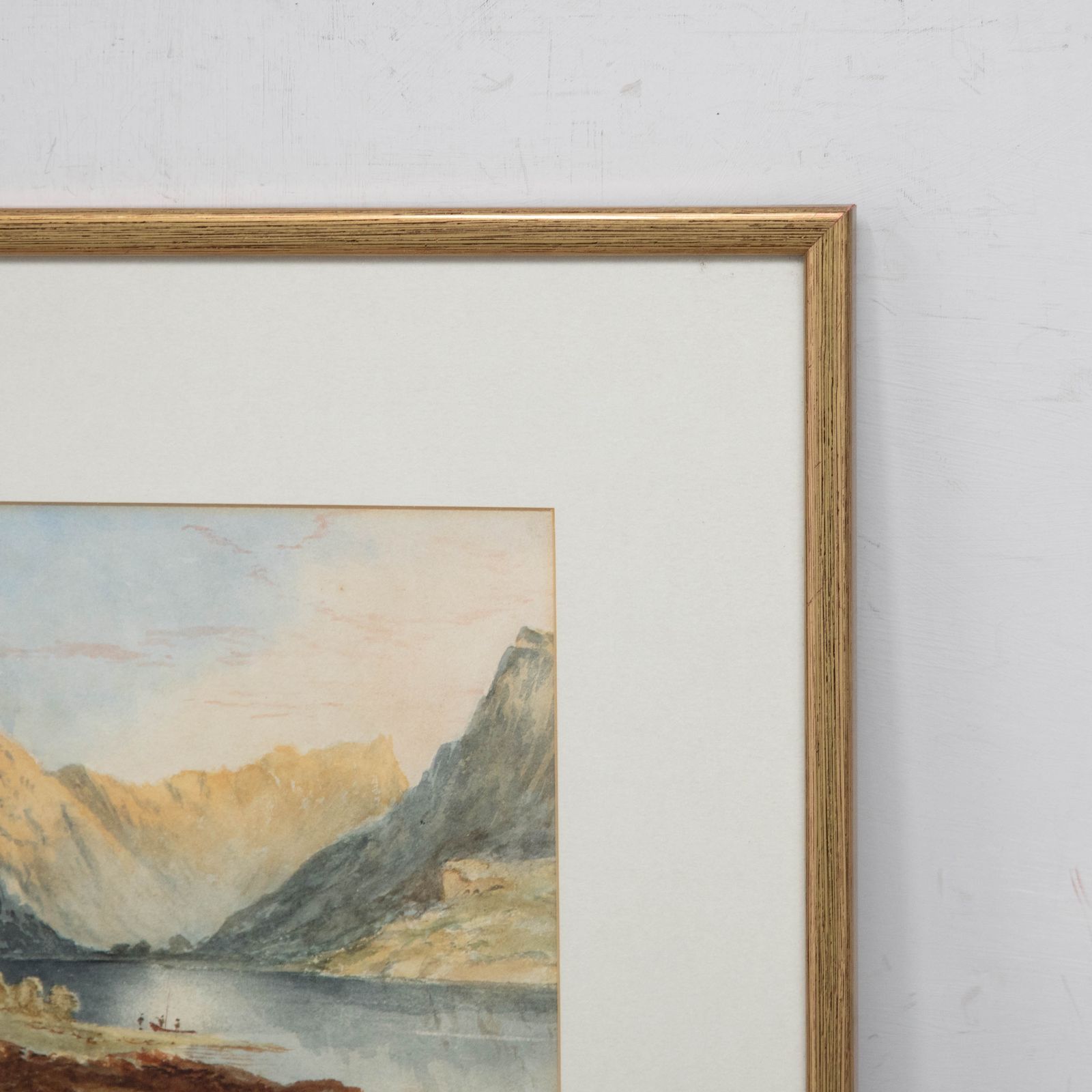 Framed Late 19th Century Watercolour Figures In A Mountainous Landscape photo 138.0